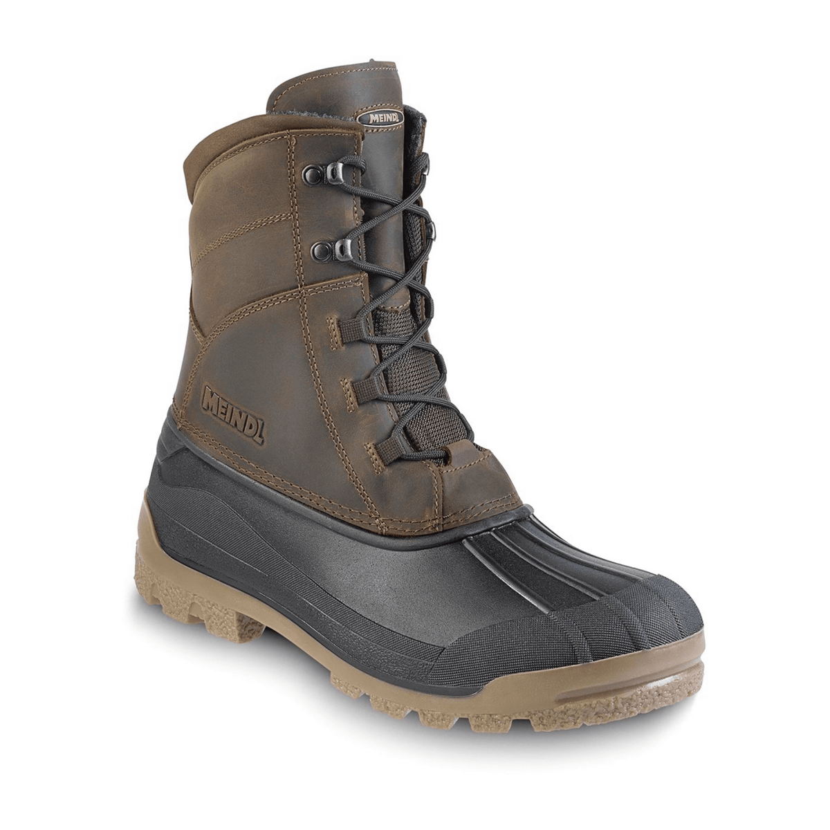 Meindl Cervinia Men's Winter Boots - Dark Brown Leather Thermo Trekking Shoes