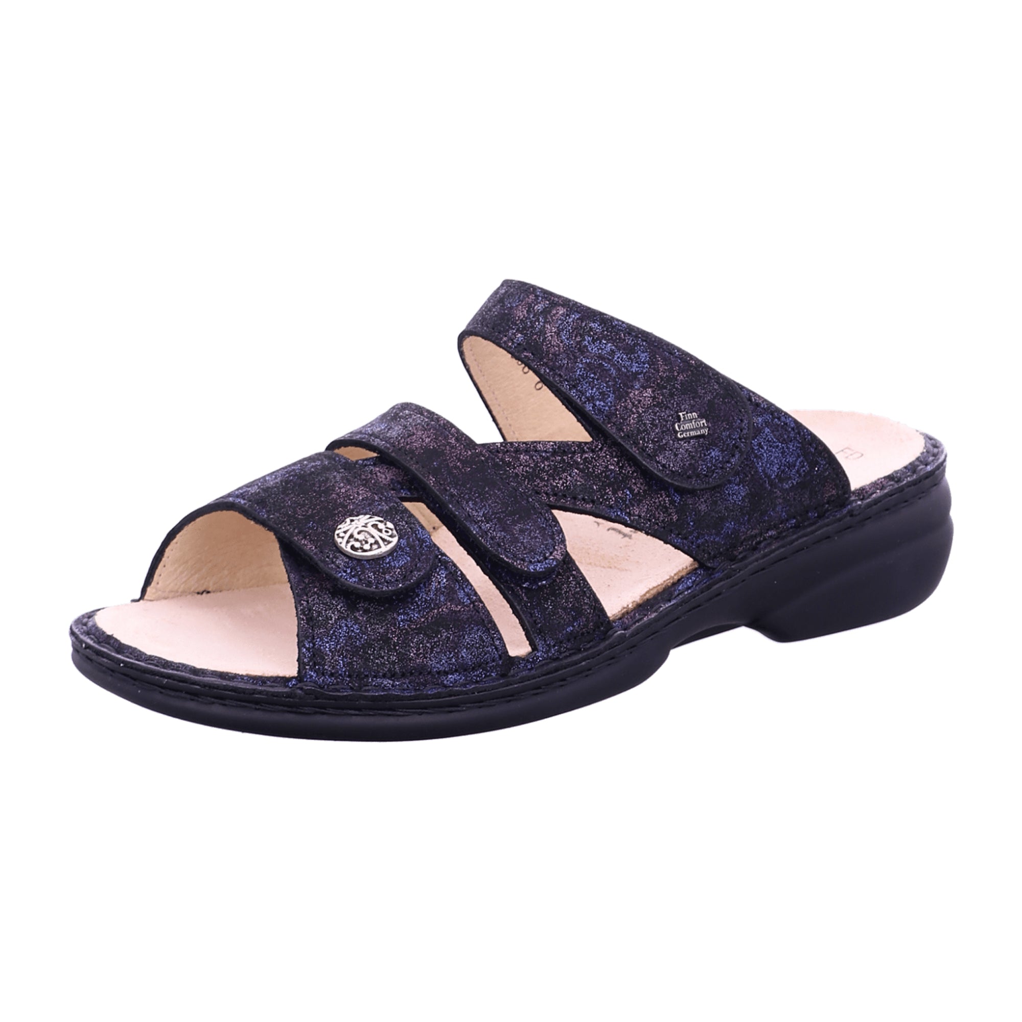 Finn Comfort Ventura-Soft Multi - Stylish Multicolor Slide Sandals for Women with Orthopedic Support, Soft Footbed, and Non-Slip Sole