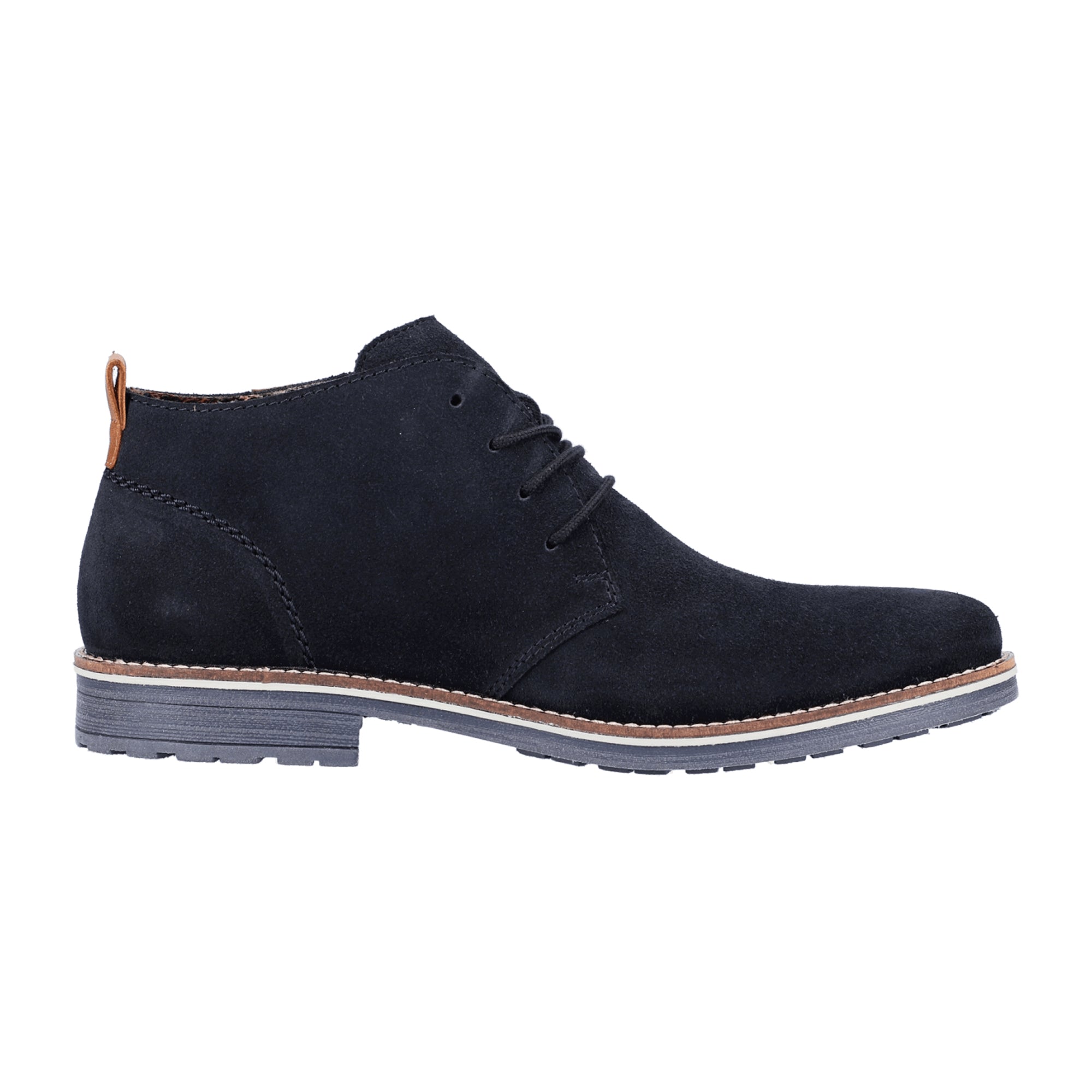 Rieker Men's Blue Lace-Up Ankle Boots Comfortable Casual Fall Winter Shoes