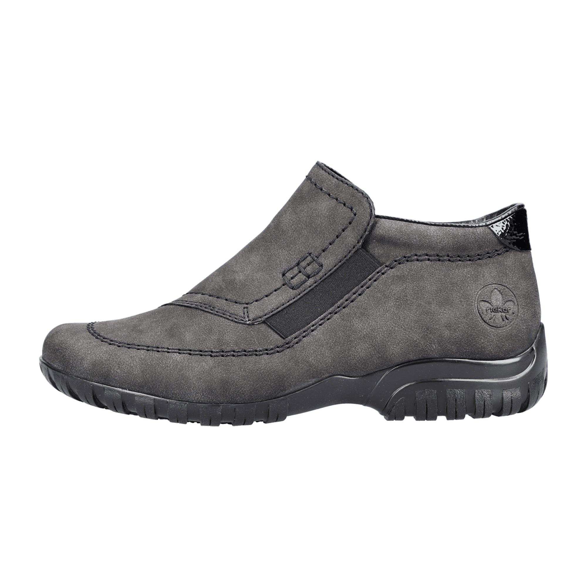 Rieker Ladies Grey Ankle Boots with Warm Lining and Comfortable Fit