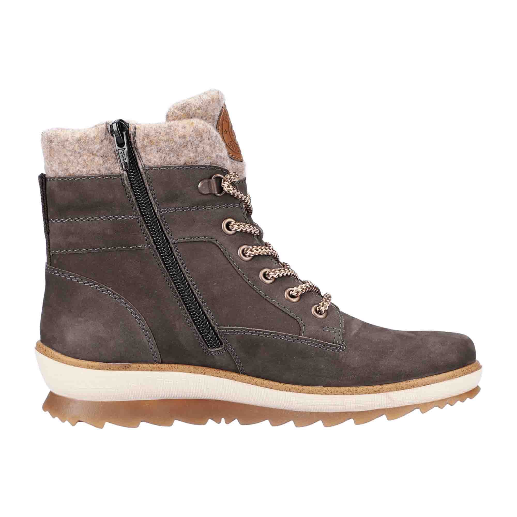 Remonte Women's Brown Boots with Warm Lining and Flexible Non-Slip Sole