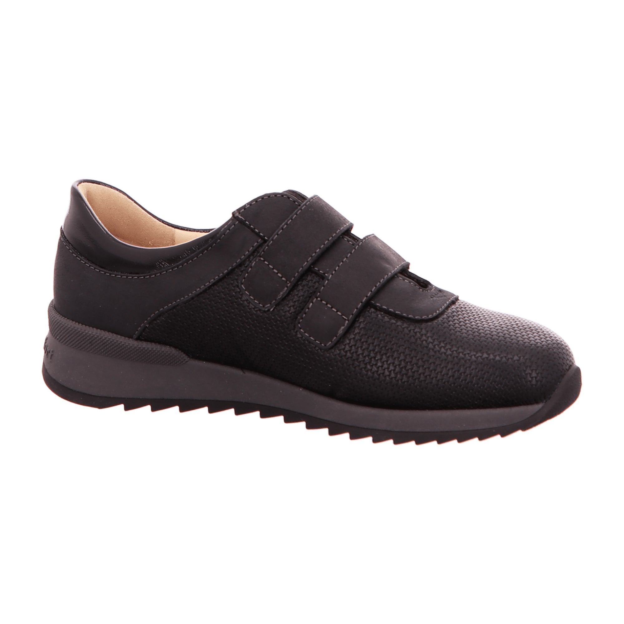 Finn Comfort Ivrea Women's Comfort Slipper in Black - Stylish Leather Ballerina Shoes with Removable Insole