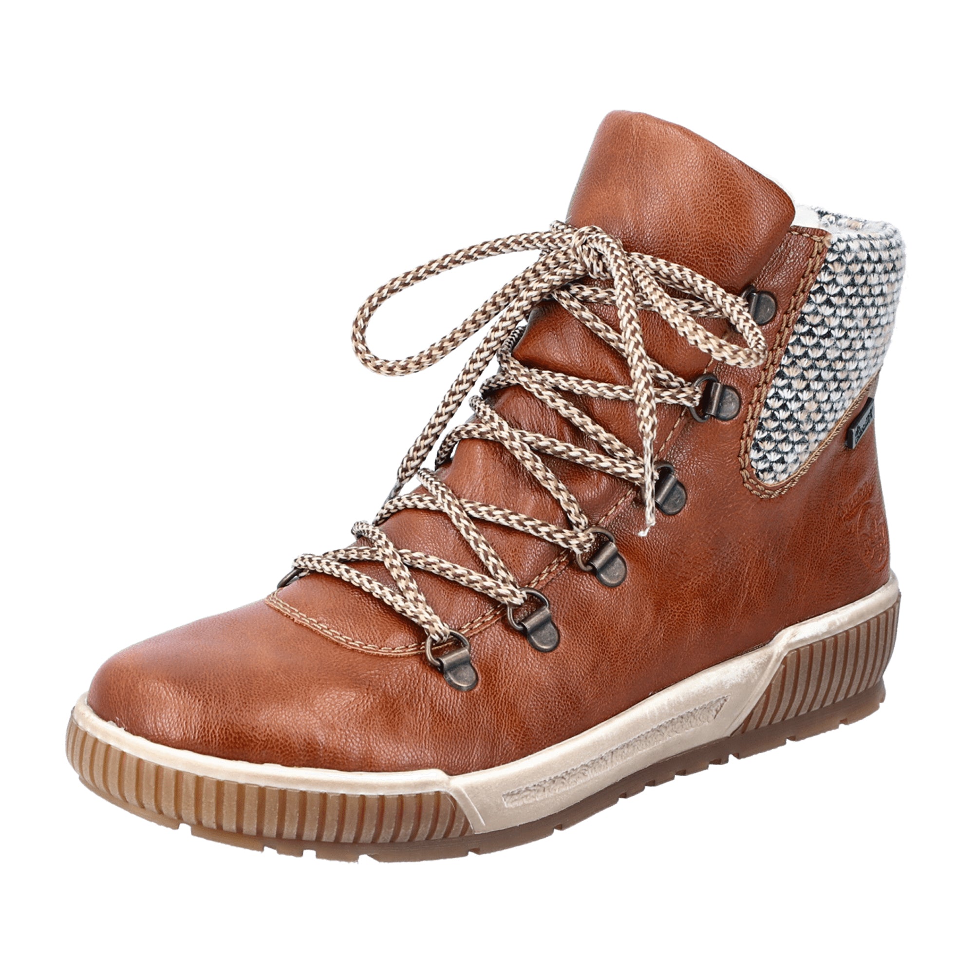 Rieker N074523 Brown Women's Ankle Boots with Warm Lining and Comfort Sole