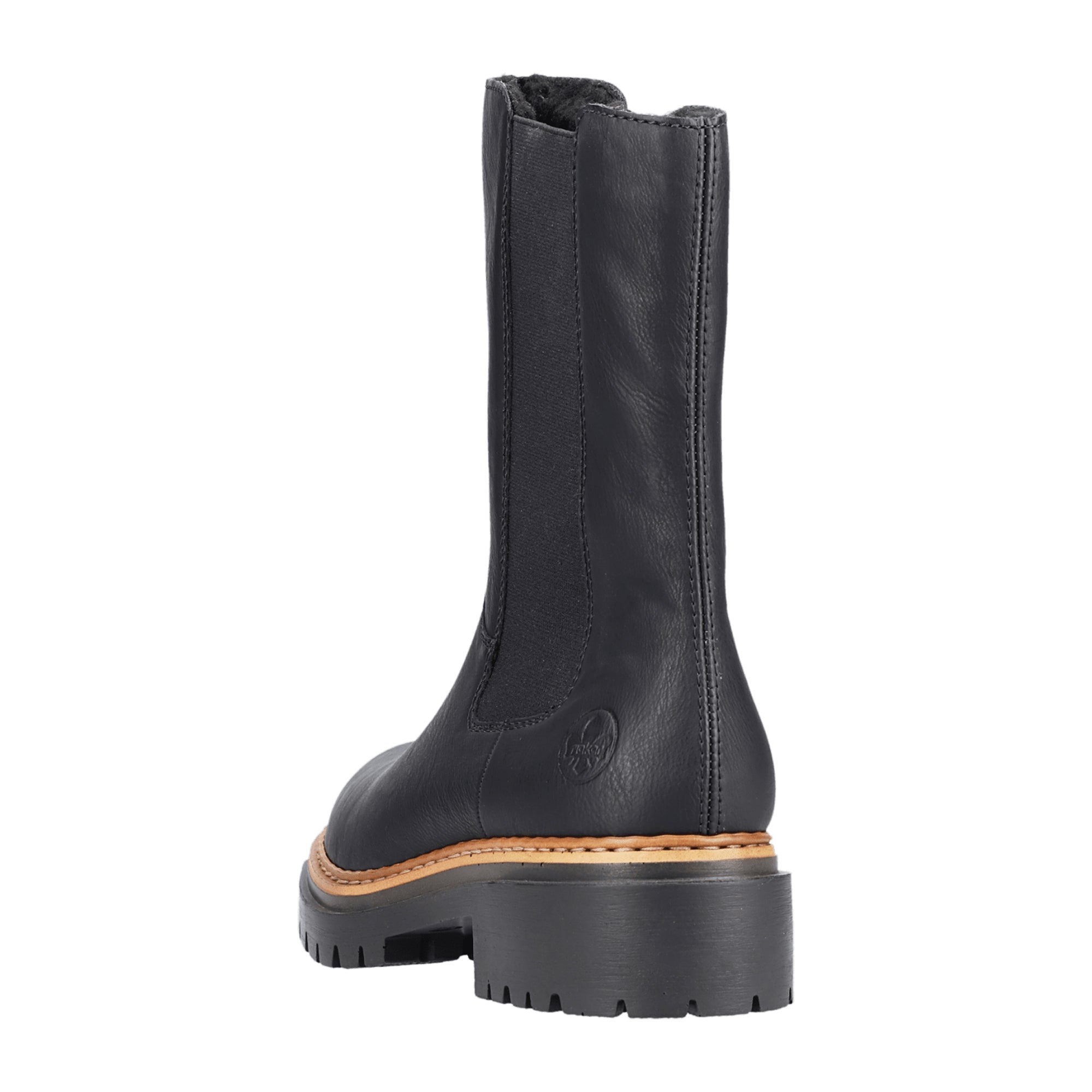 Rieker Women's Black Chelsea Boots with Warm Lining and Side Zipper - Bartel-Shop