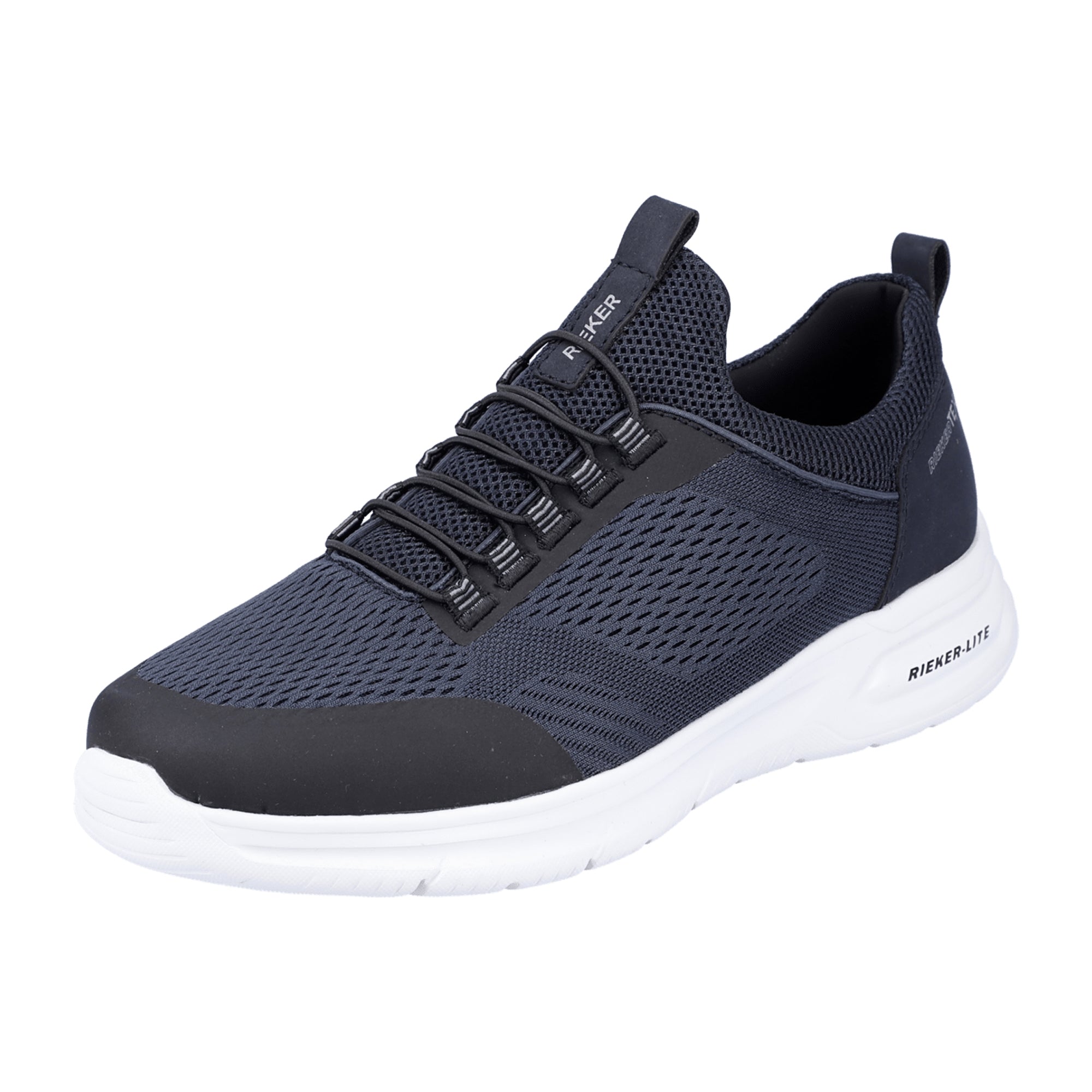 Rieker Men's Black Lace-Up Sport Shoes Comfortable Lightweight Water-Resistant