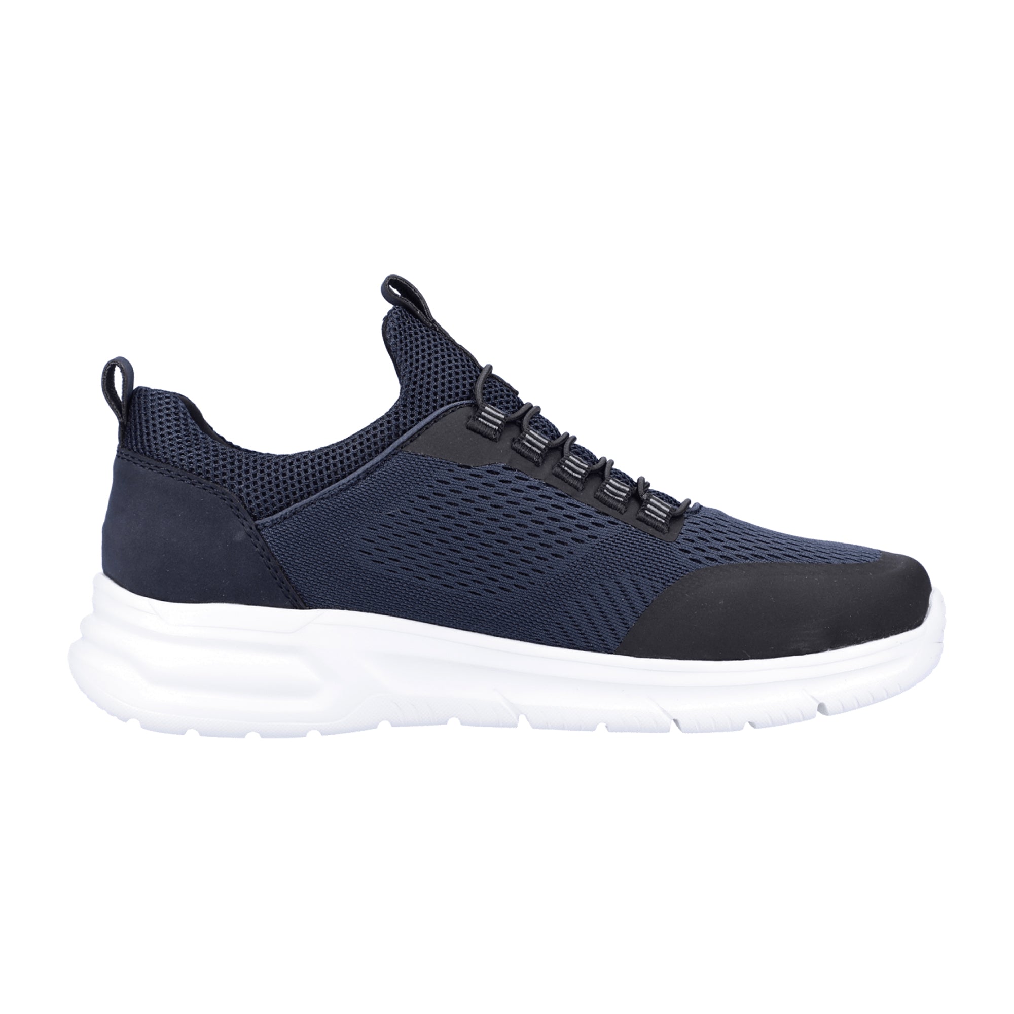 Rieker Men's Black Lace-Up Sport Shoes Comfortable Lightweight Water-Resistant