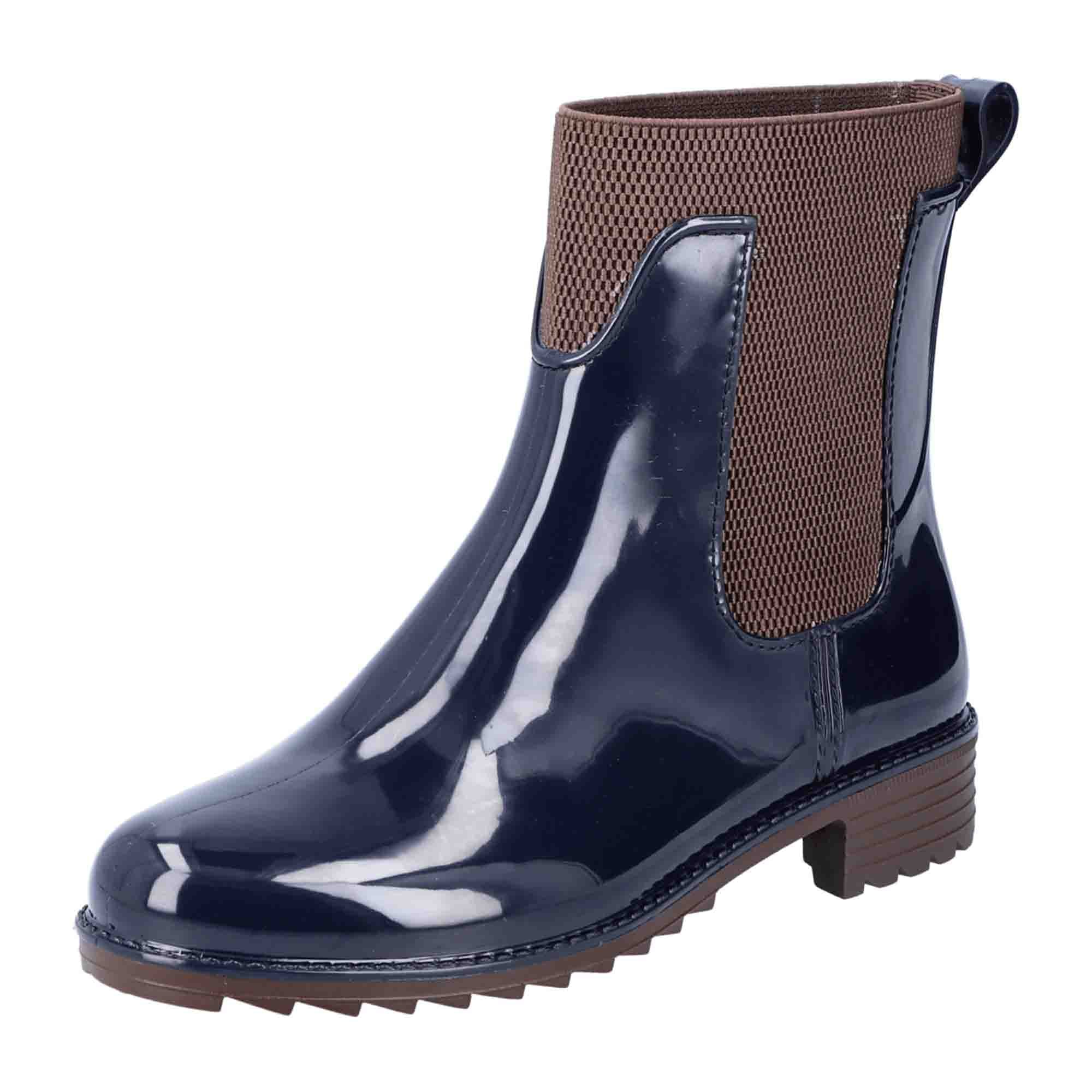 Rieker P829014 Women's Blue Waterproof Ankle Boots with Warm Lining