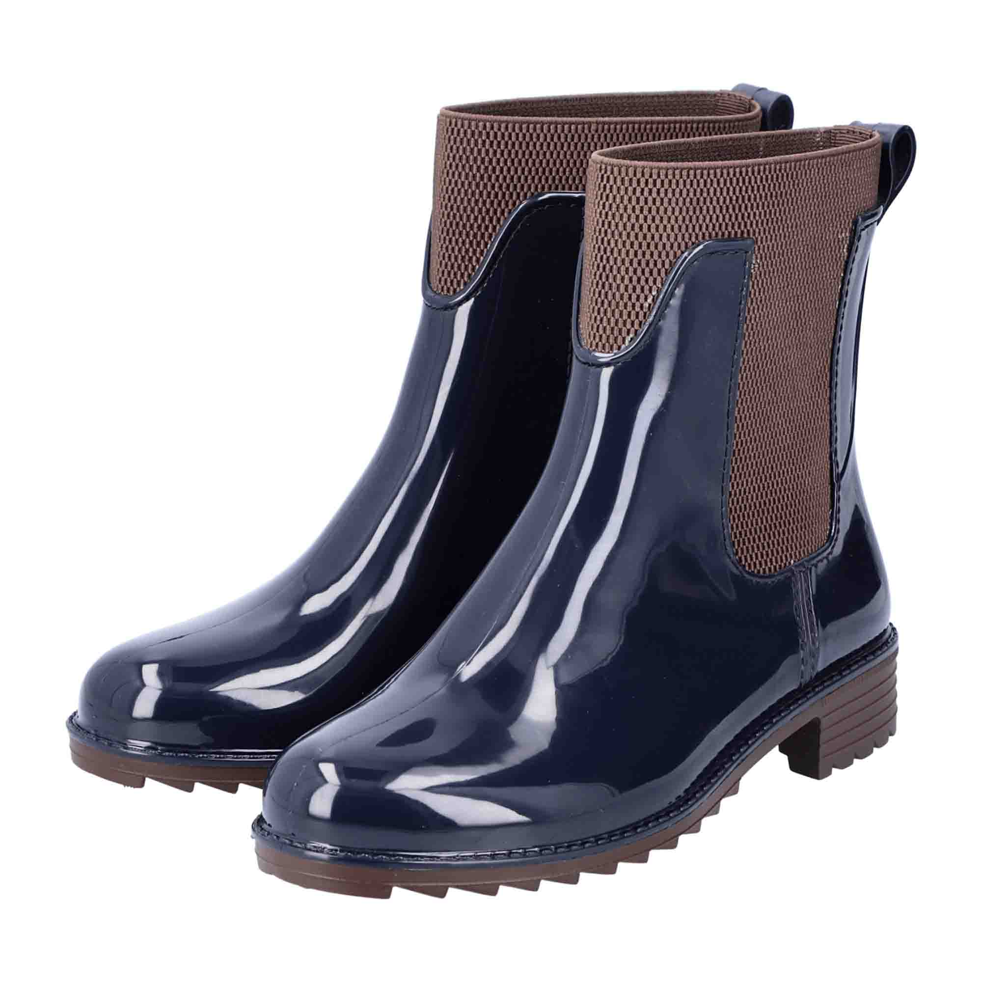 Rieker P829014 Women's Blue Waterproof Ankle Boots with Warm Lining