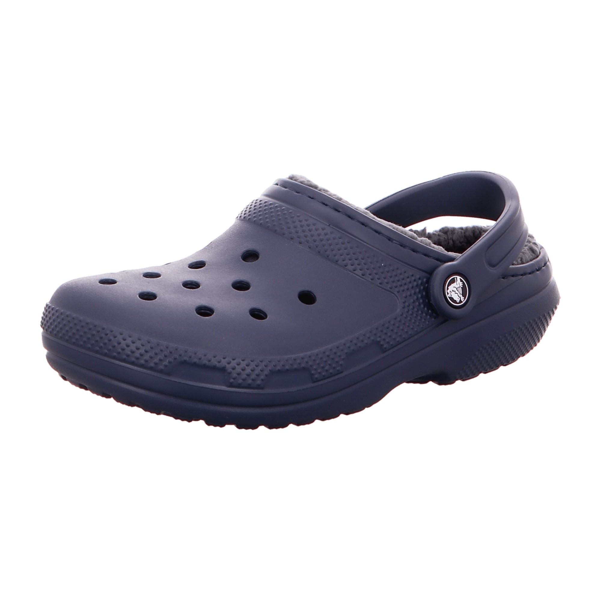 Crocs Classic Lined Clog for Men - Cozy Fleece Lining - Navy/Charcoal - EU 38-39 - Bartel-Shop