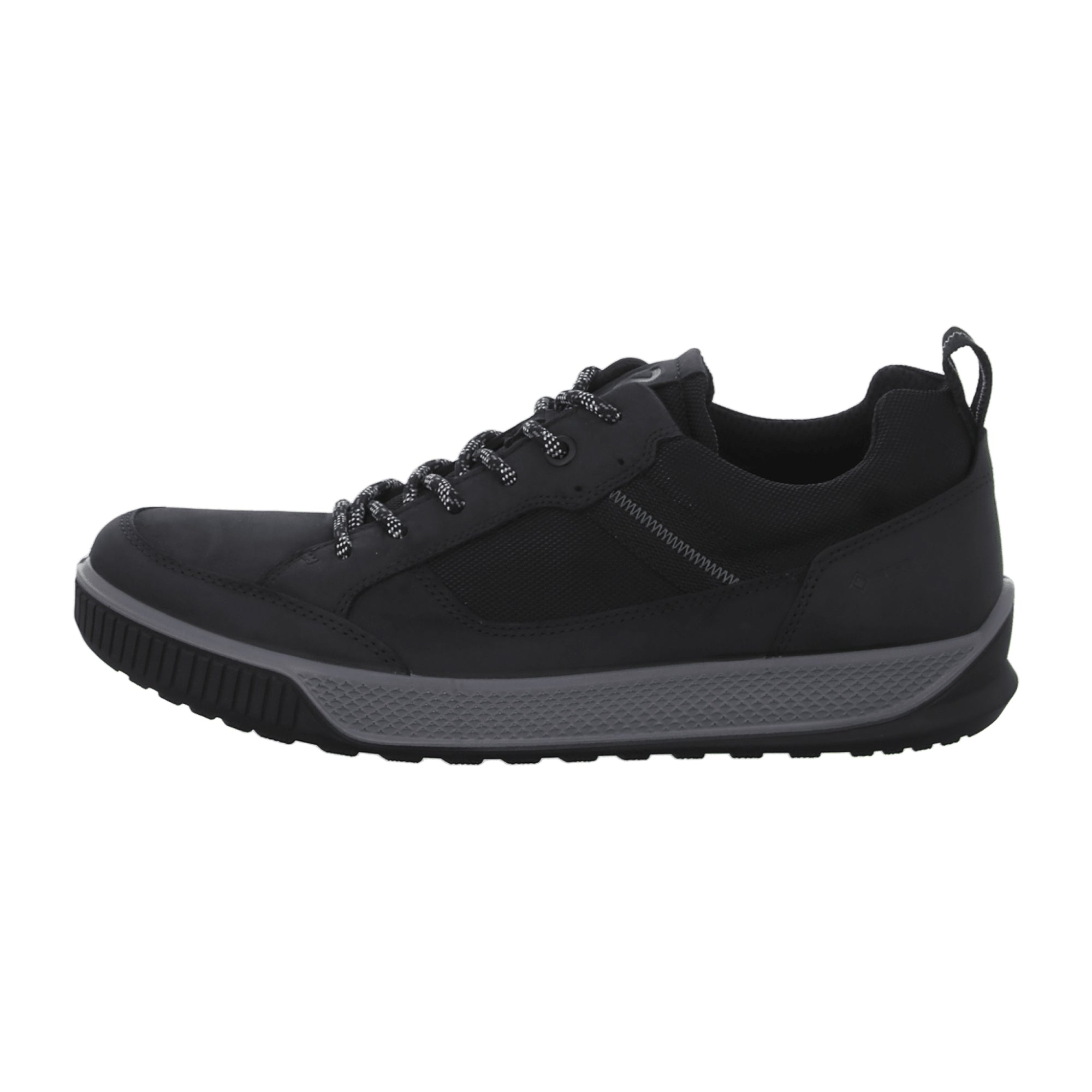 Ecco Men's Durable Black Leather Shoes - Stylish & Comfort-Focused