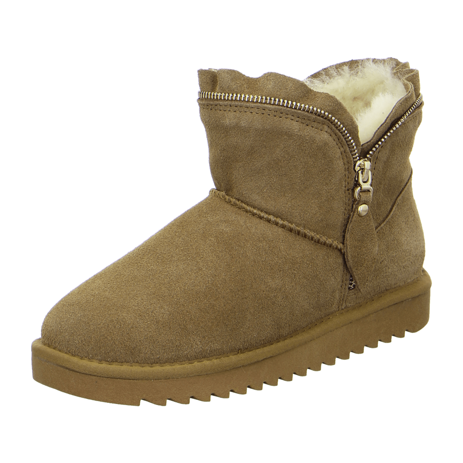 ARA ALASKA Women's Brown Smooth Leather Winter Boots with Warm Lining and Pull-On Closure