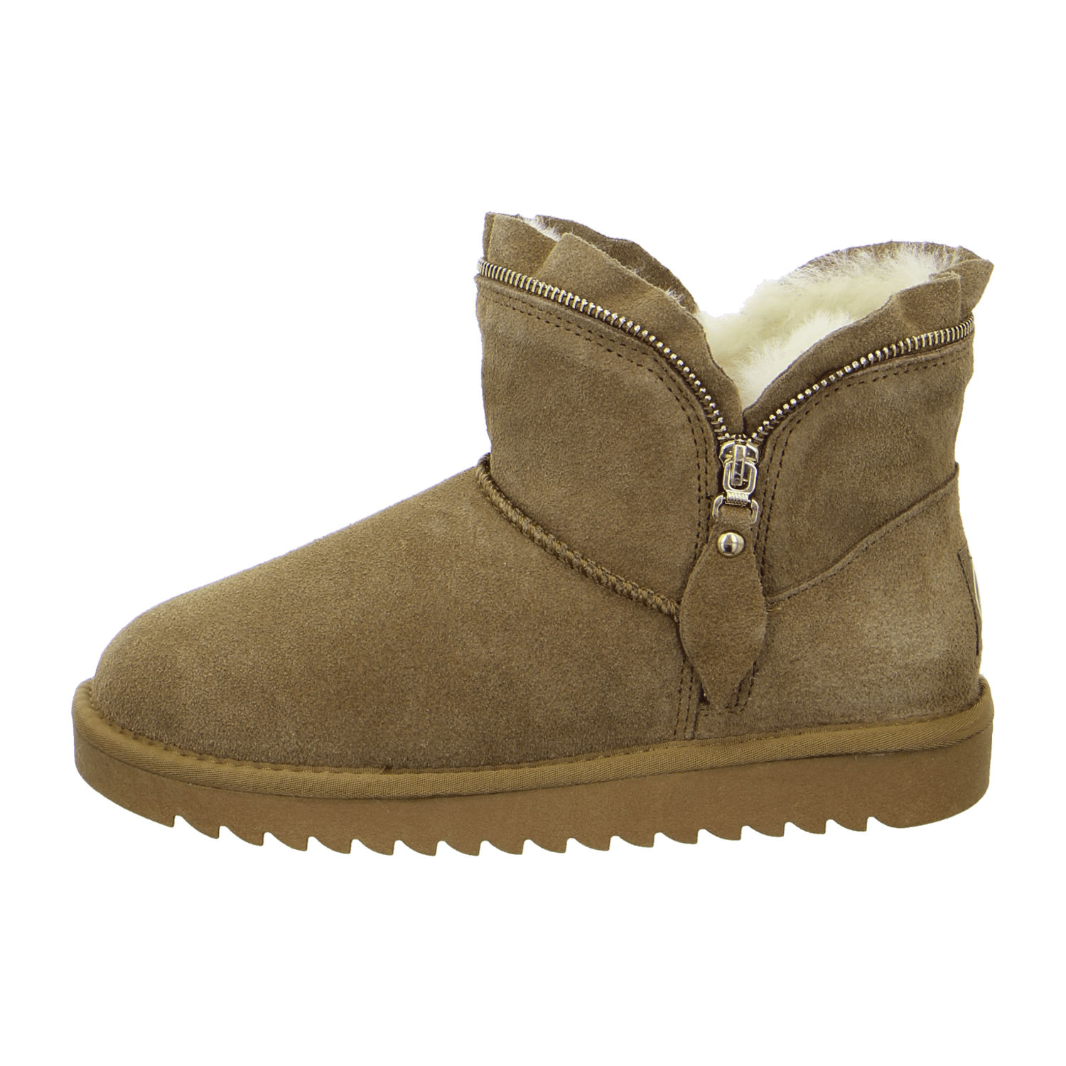 ARA ALASKA Women's Brown Smooth Leather Winter Boots with Warm Lining and Pull-On Closure