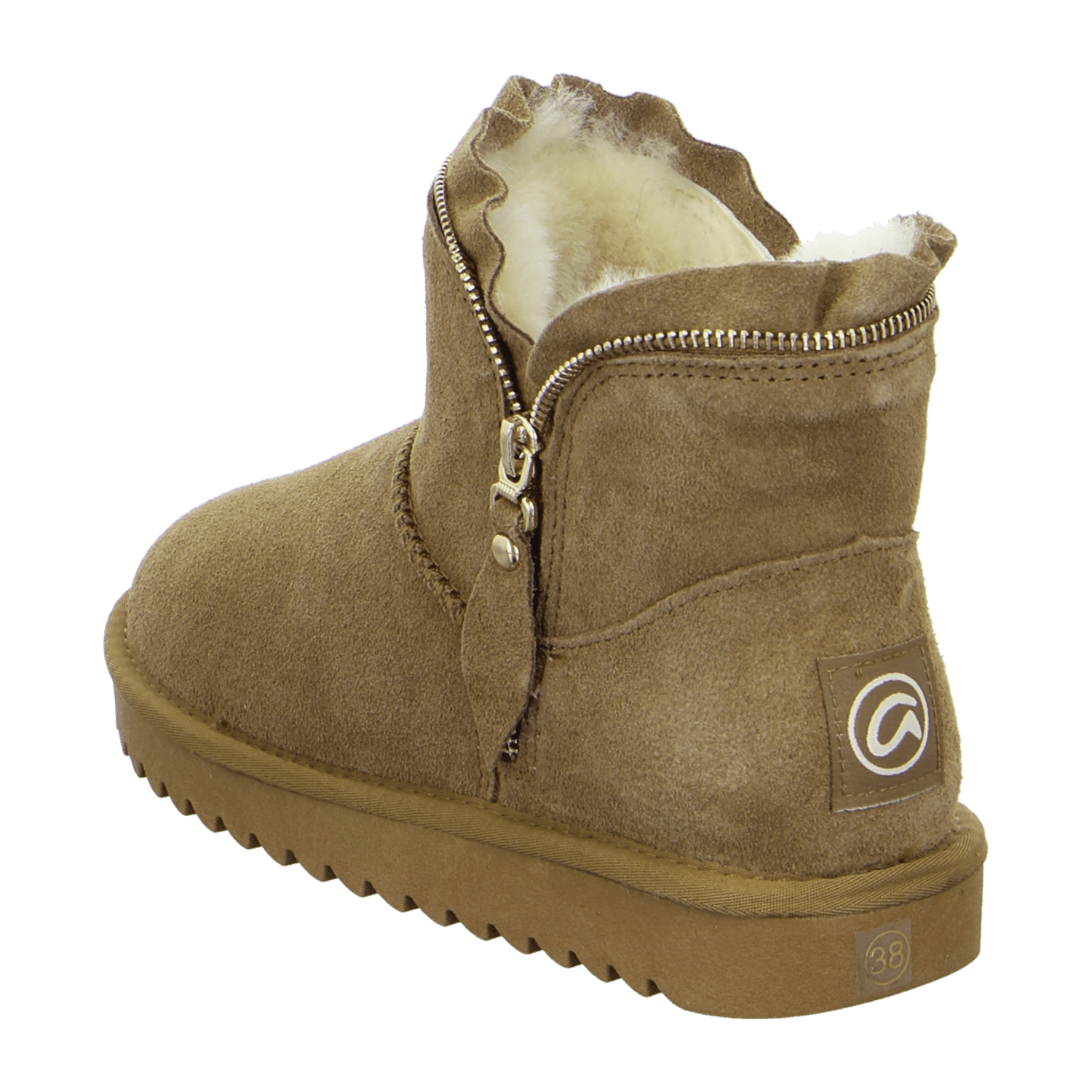 ARA ALASKA Women's Brown Smooth Leather Winter Boots with Warm Lining and Pull-On Closure