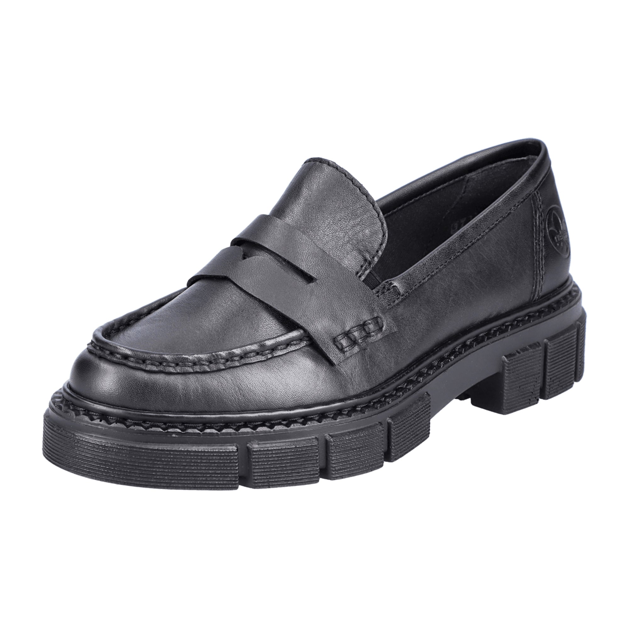 Rieker Women's Black Ankle Boots M385100 Comfortable Shock-Absorbing Sole