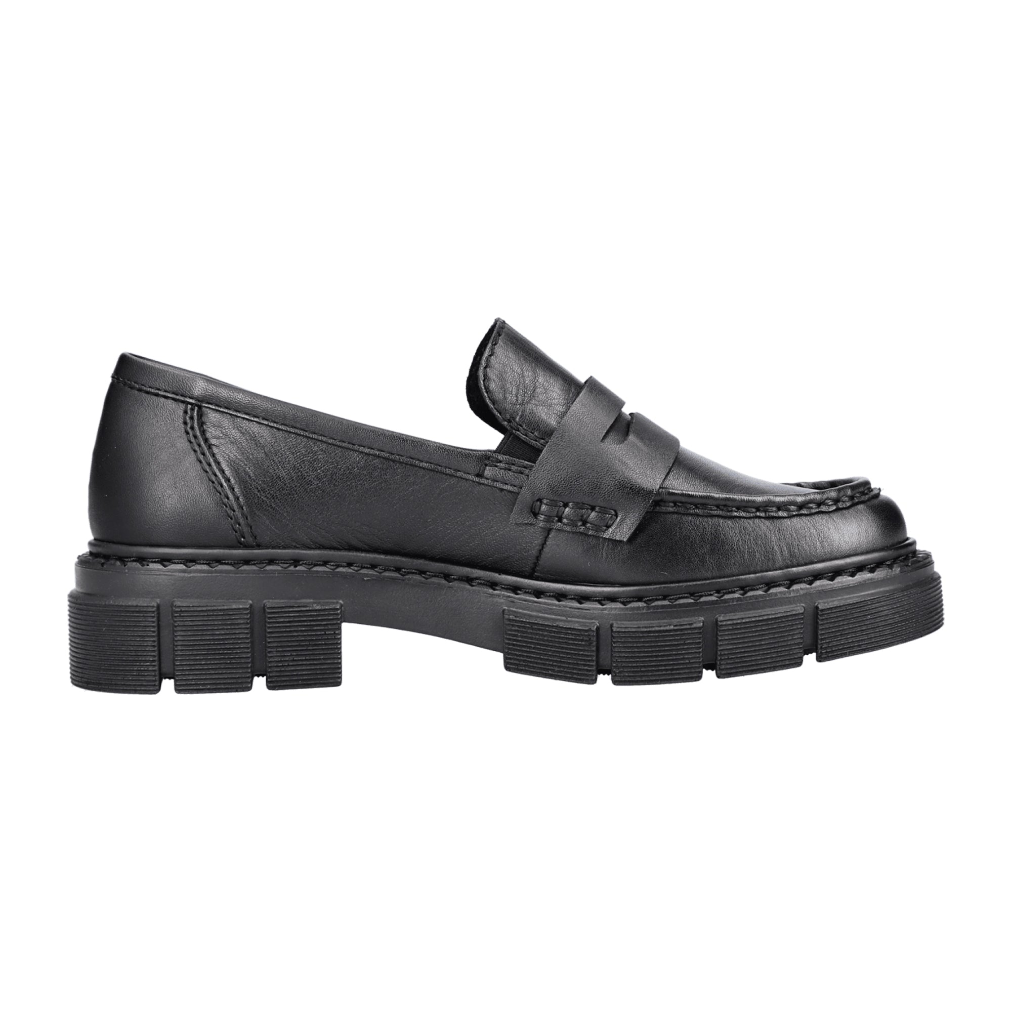 Rieker Women's Black Ankle Boots M385100 Comfortable Shock-Absorbing Sole