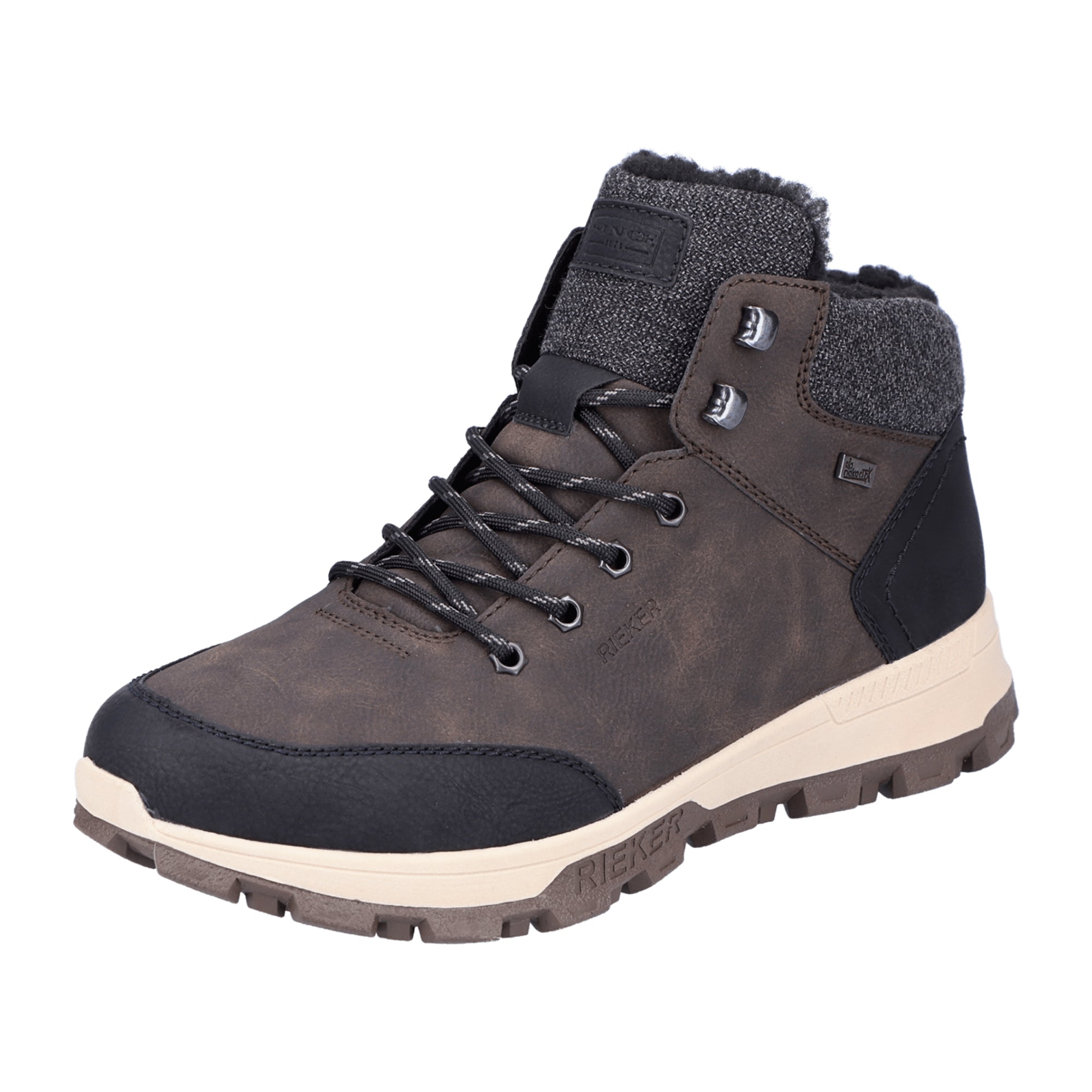 Rieker Brown Waterproof Winter Boots with Warm Lining and Functional Membrane