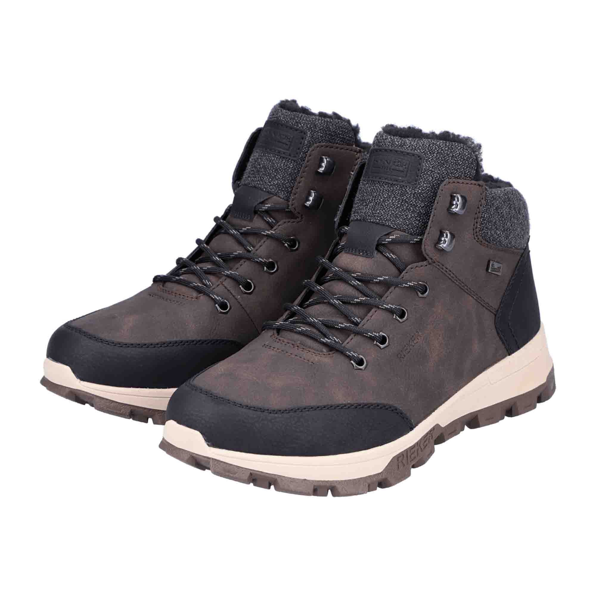 Rieker Brown Waterproof Winter Boots with Warm Lining and Functional Membrane