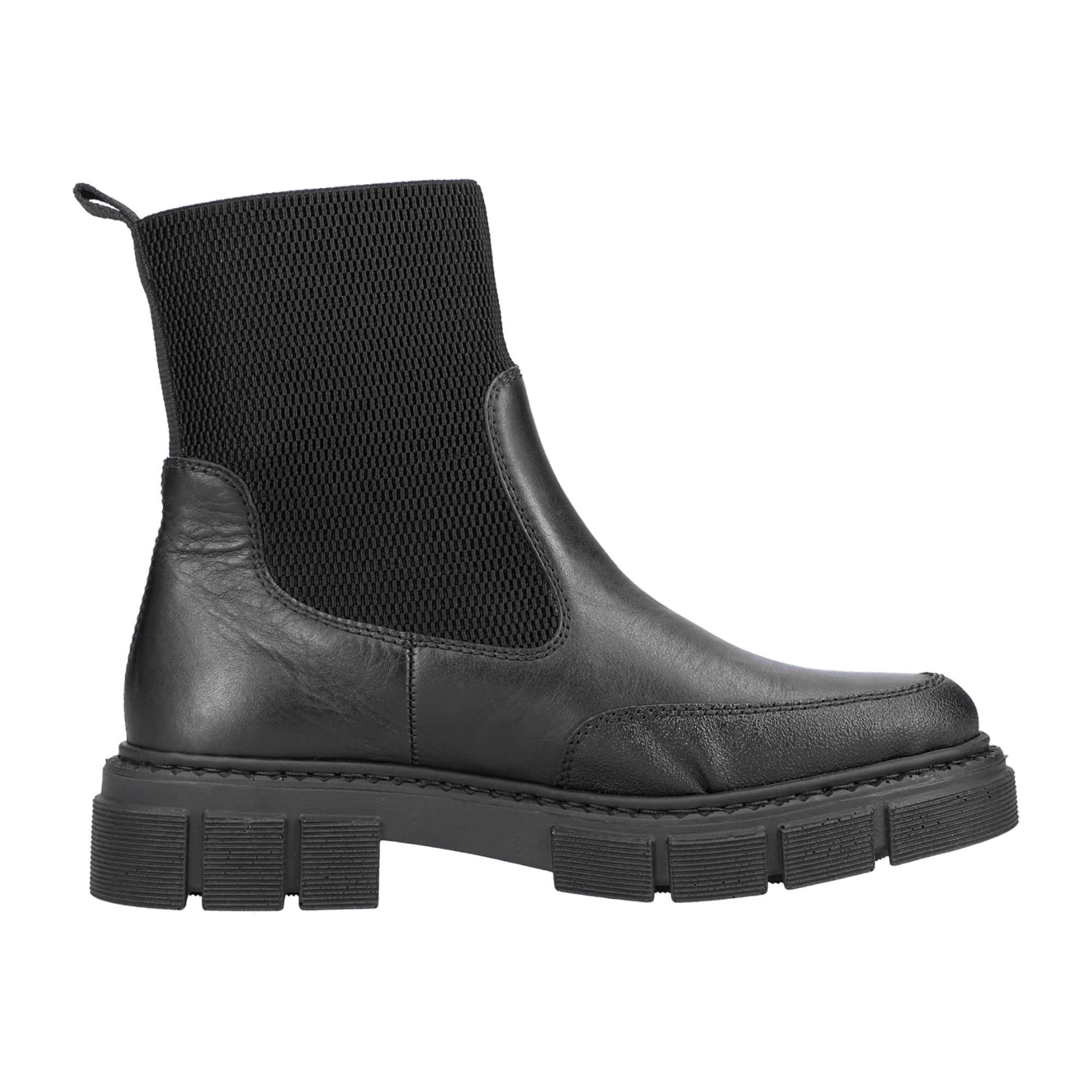 Rieker Black Ankle Boots for Women with Zipper and Warm Lining for Winter