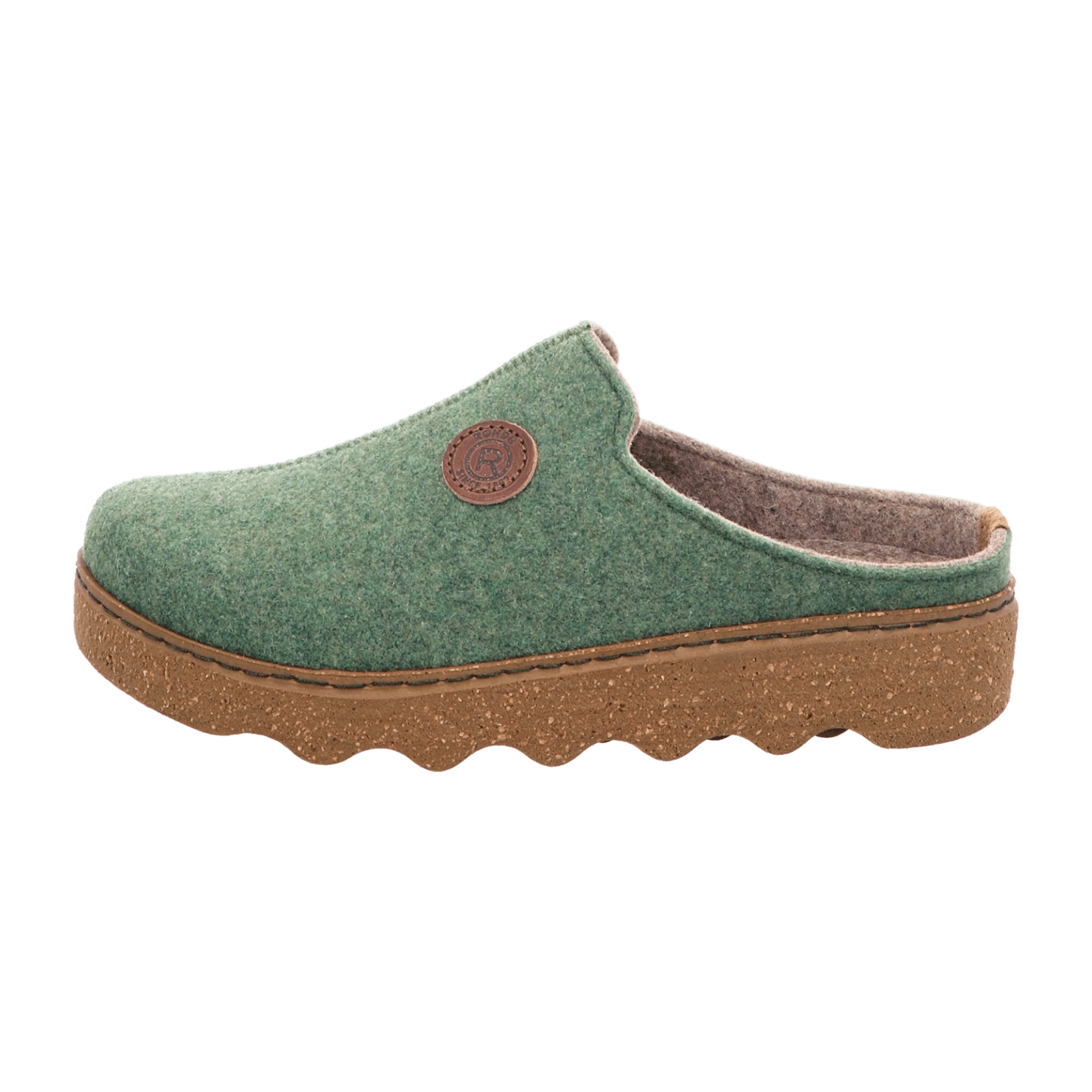 Rohde Giessen 60 Green Women's Slip-On Shoes Textile Round Toe Winter