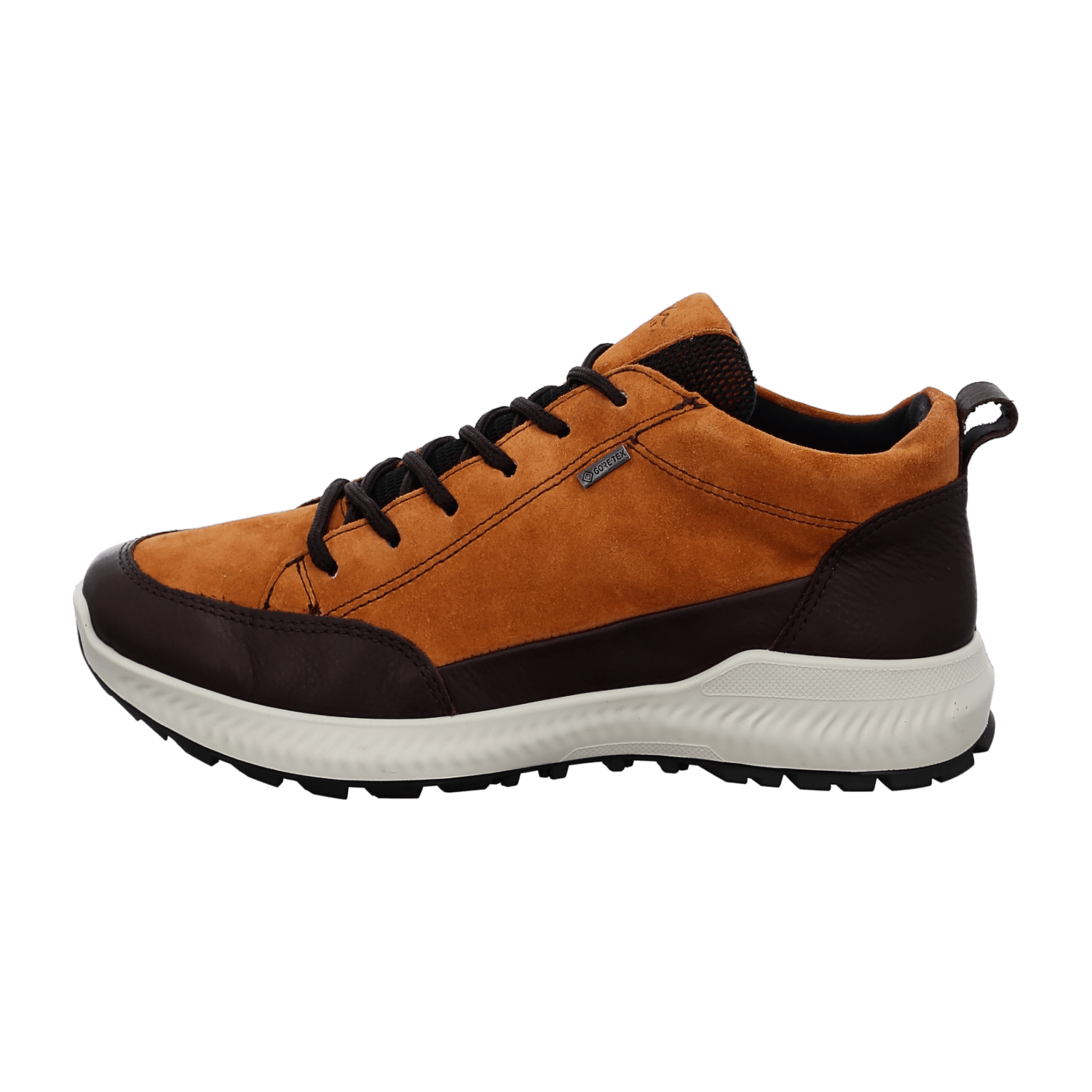 ARA HIKER Women's Velour Leather Sneakers with Lace-Up Closure in Orange