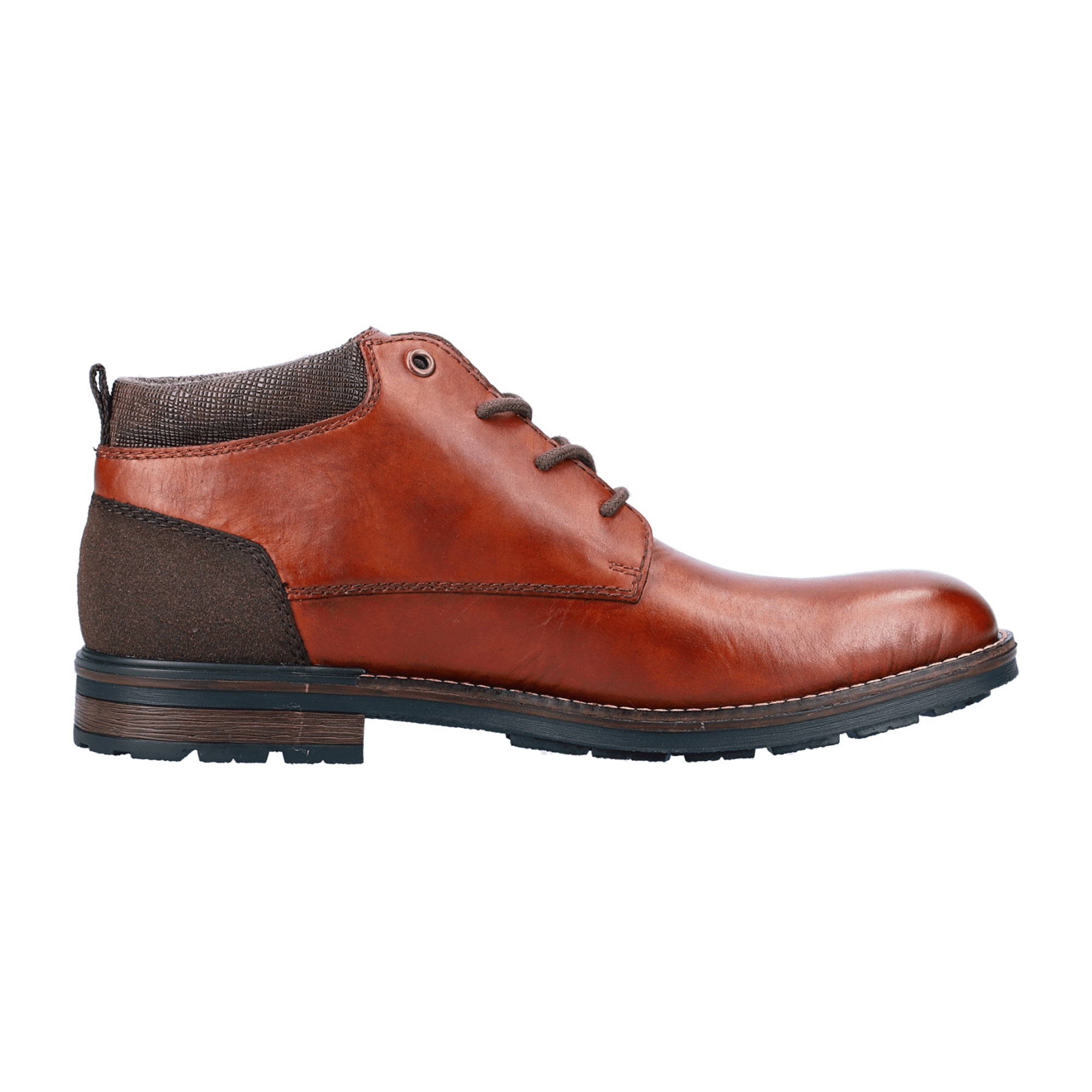 Rieker Men's Brown Leather Boots with Lace-Up and Comfortable Fit