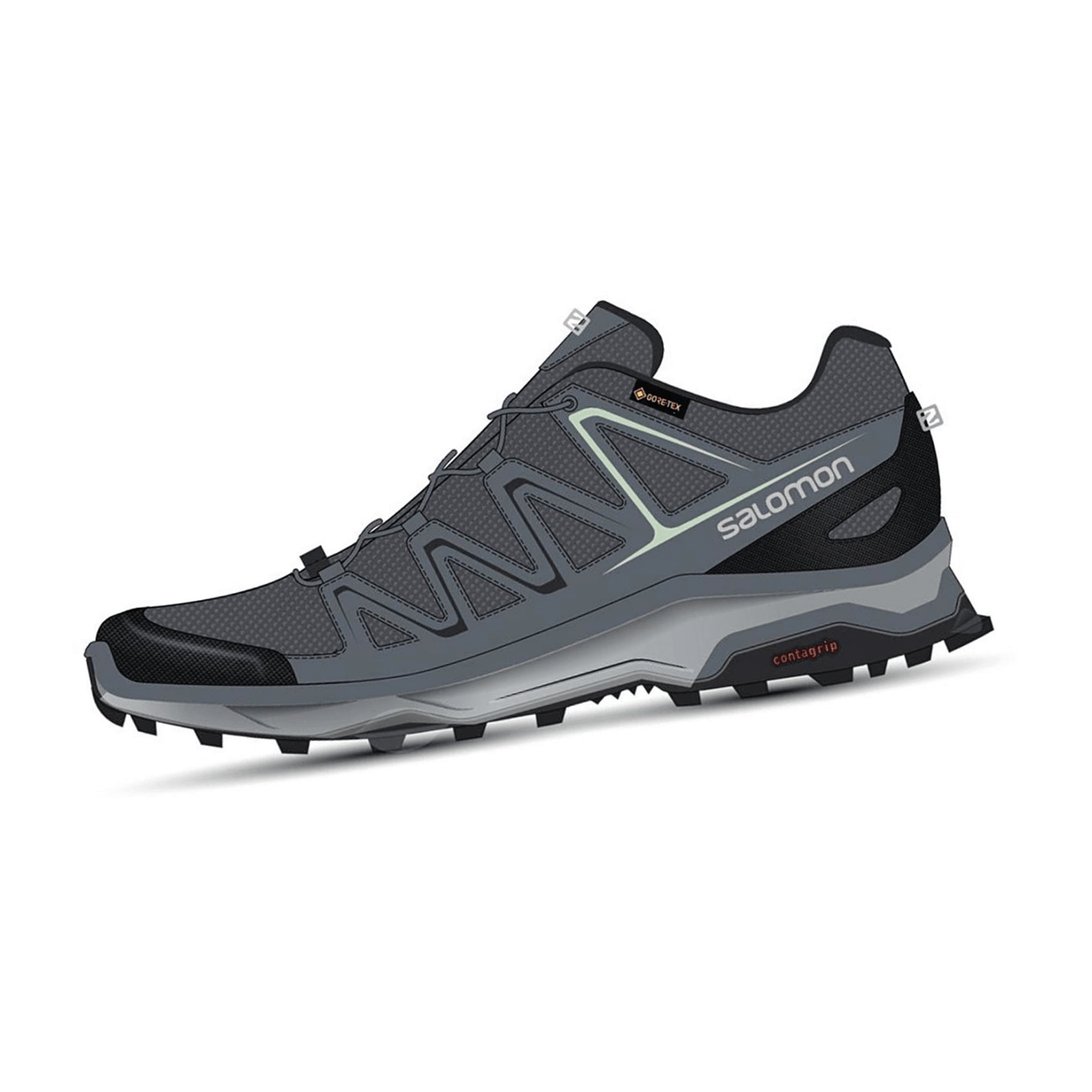 Salomon CUSTER GTX W for women, gray, shoes