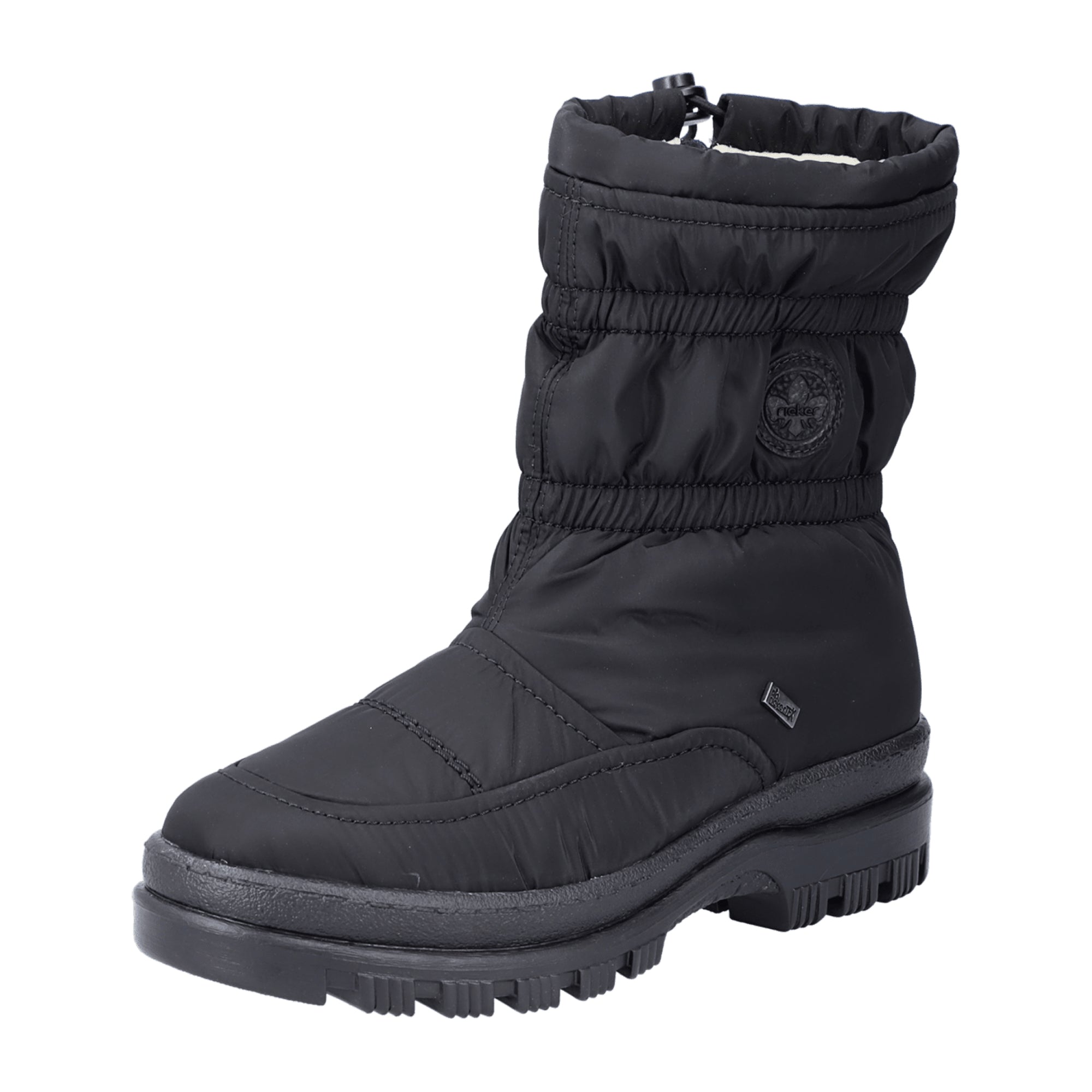 Rieker X9080 Black Women's Boots with Zipper and Warm Lining for Winter