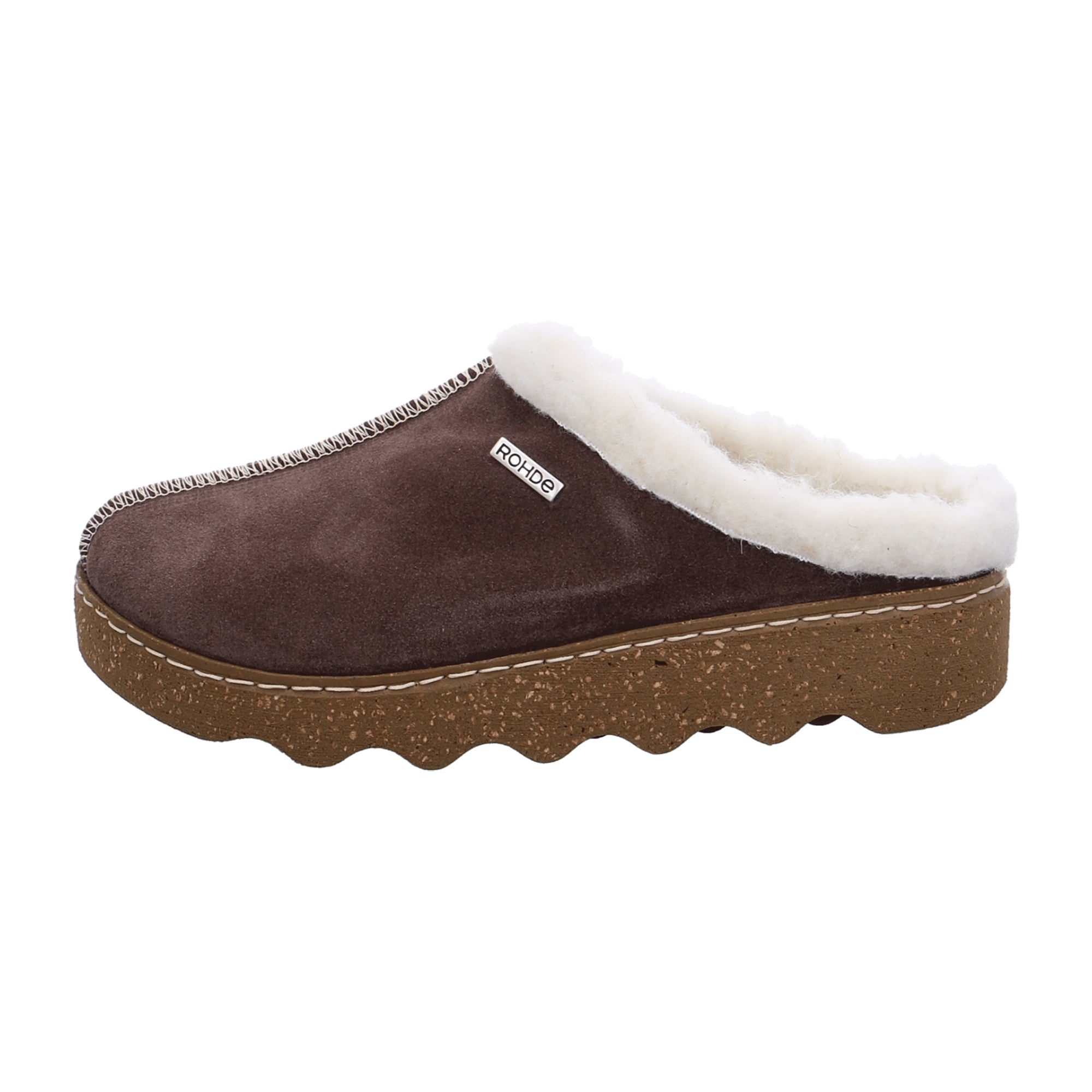 Rohde Foggia Women's Brown Leather Slip-On Shoes for Autumn Winter
