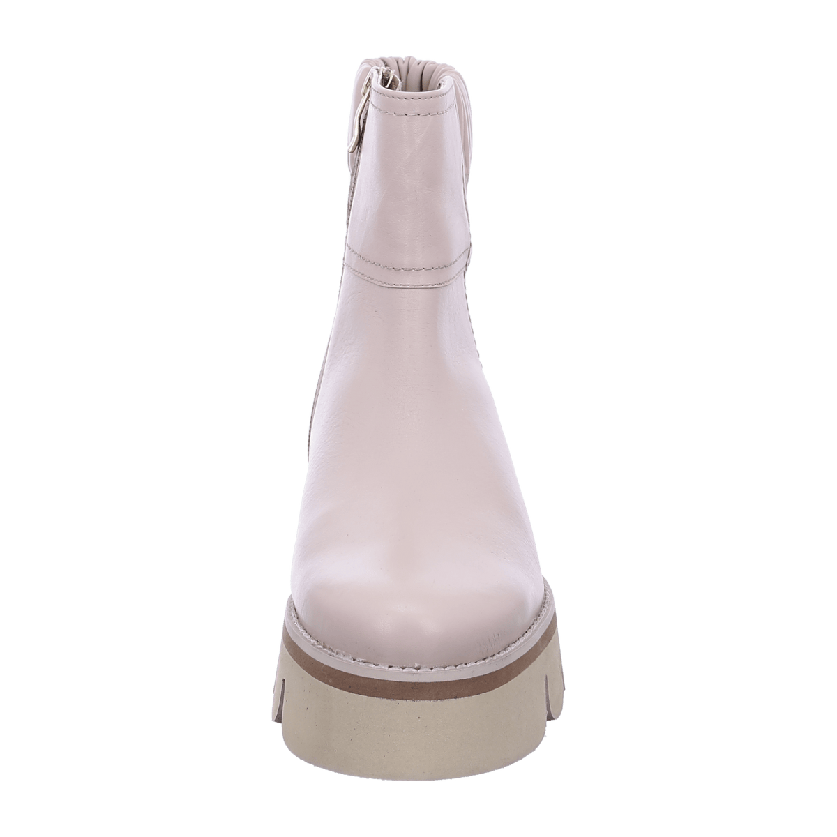 ARA Vigonza Women's Leather Ankle Boots in Beige - Classic Pull-On Chelsea Boots with Leather Lining