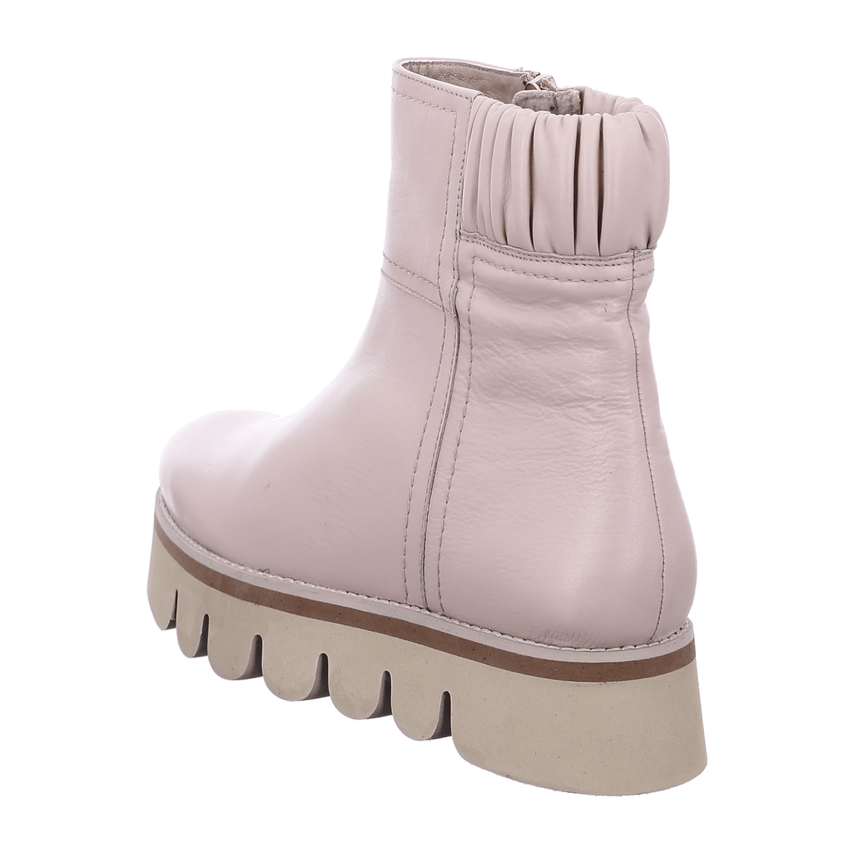 ARA Vigonza Women's Leather Ankle Boots in Beige - Classic Pull-On Chelsea Boots with Leather Lining