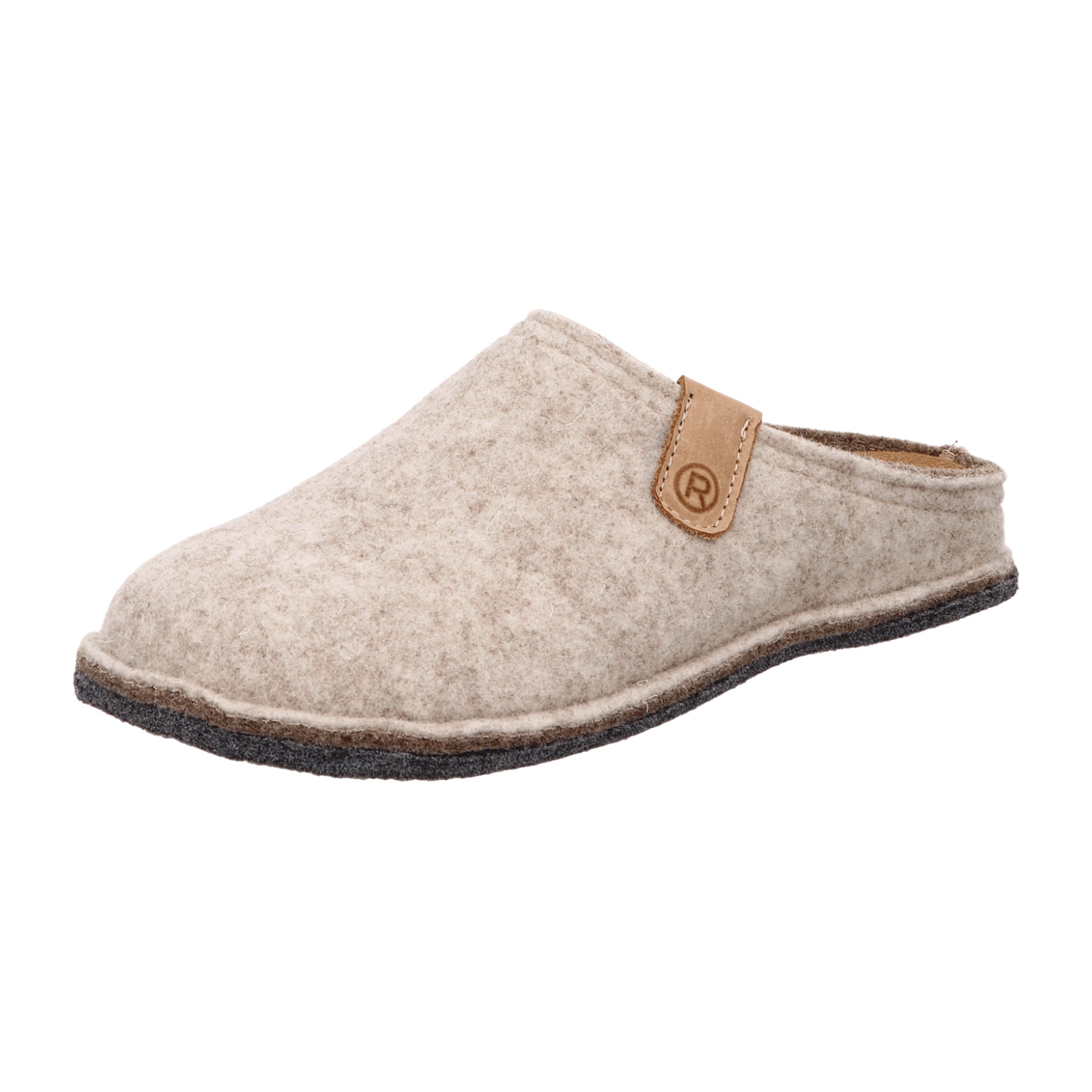 Rohde Circello Beige Women's Shoes Slip-On Felt Upper Warm Lined Winter Flats