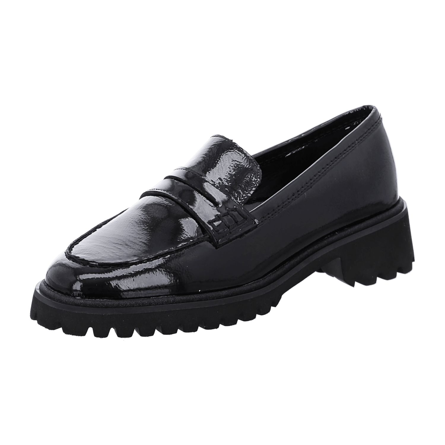 ARA KENT KENT 2 Women's Slip-On Loafers in Black Patent Leather with Round Toe