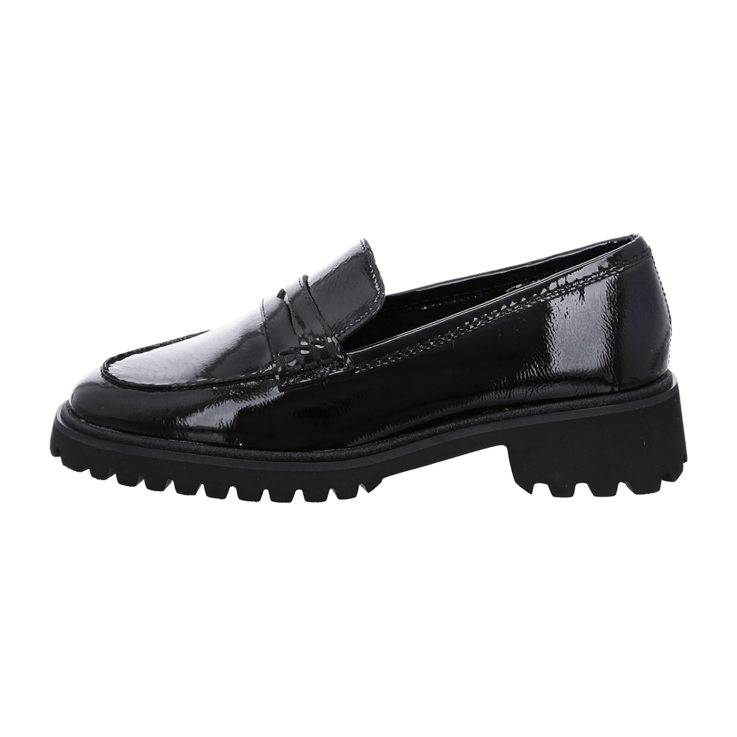 ARA KENT KENT 2 Women's Slip-On Loafers in Black Patent Leather with Round Toe