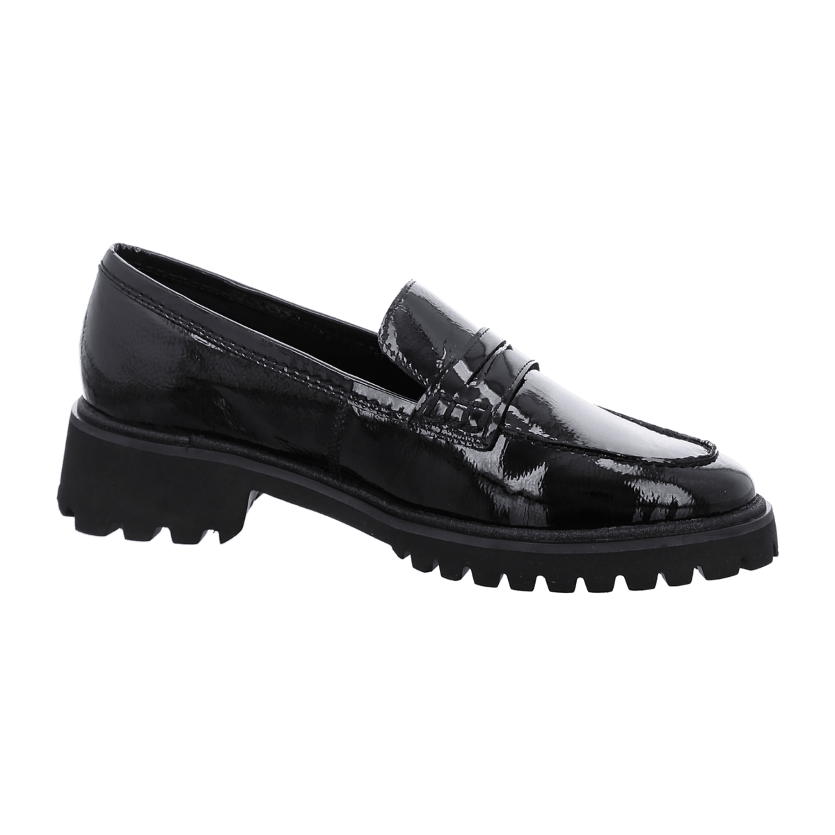 ARA KENT KENT 2 Women's Slip-On Loafers in Black Patent Leather with Round Toe