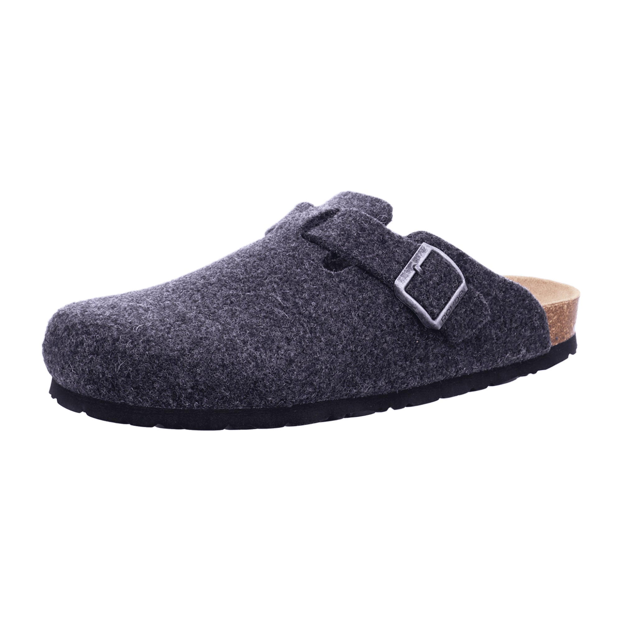 Rohde Men's Grey Slippers Textile Upper Flat Heel Round Toe Winter Shoes