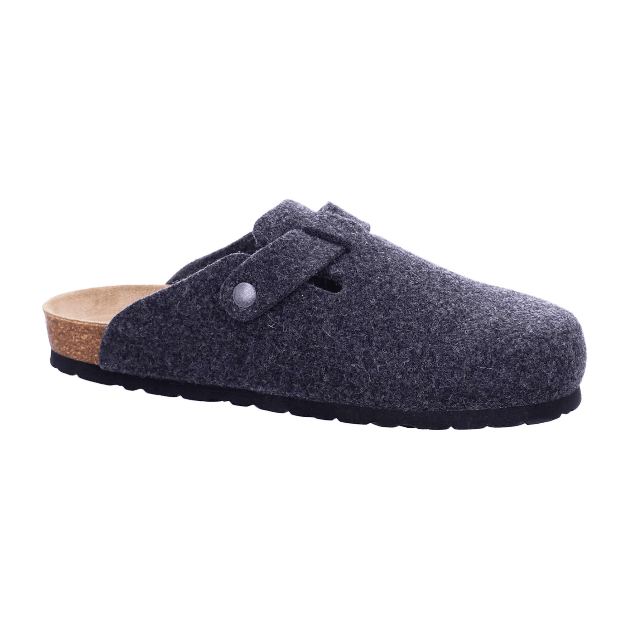 Rohde Men's Grey Slippers Textile Upper Flat Heel Round Toe Winter Shoes