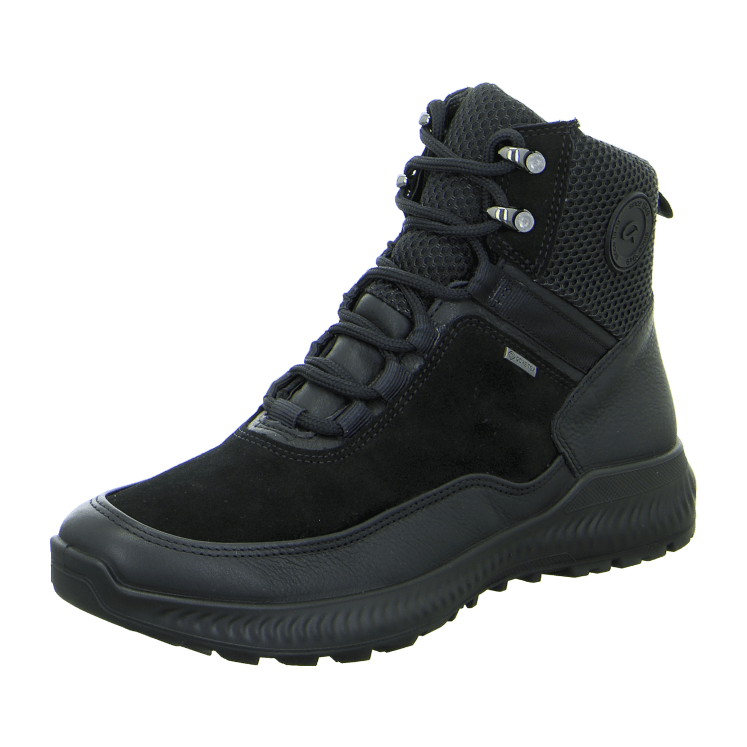 ARA Comfortable Women's Ankle Boots in Black Smooth Leather with Quick-Lace System and Fleece Lining Winter Boots