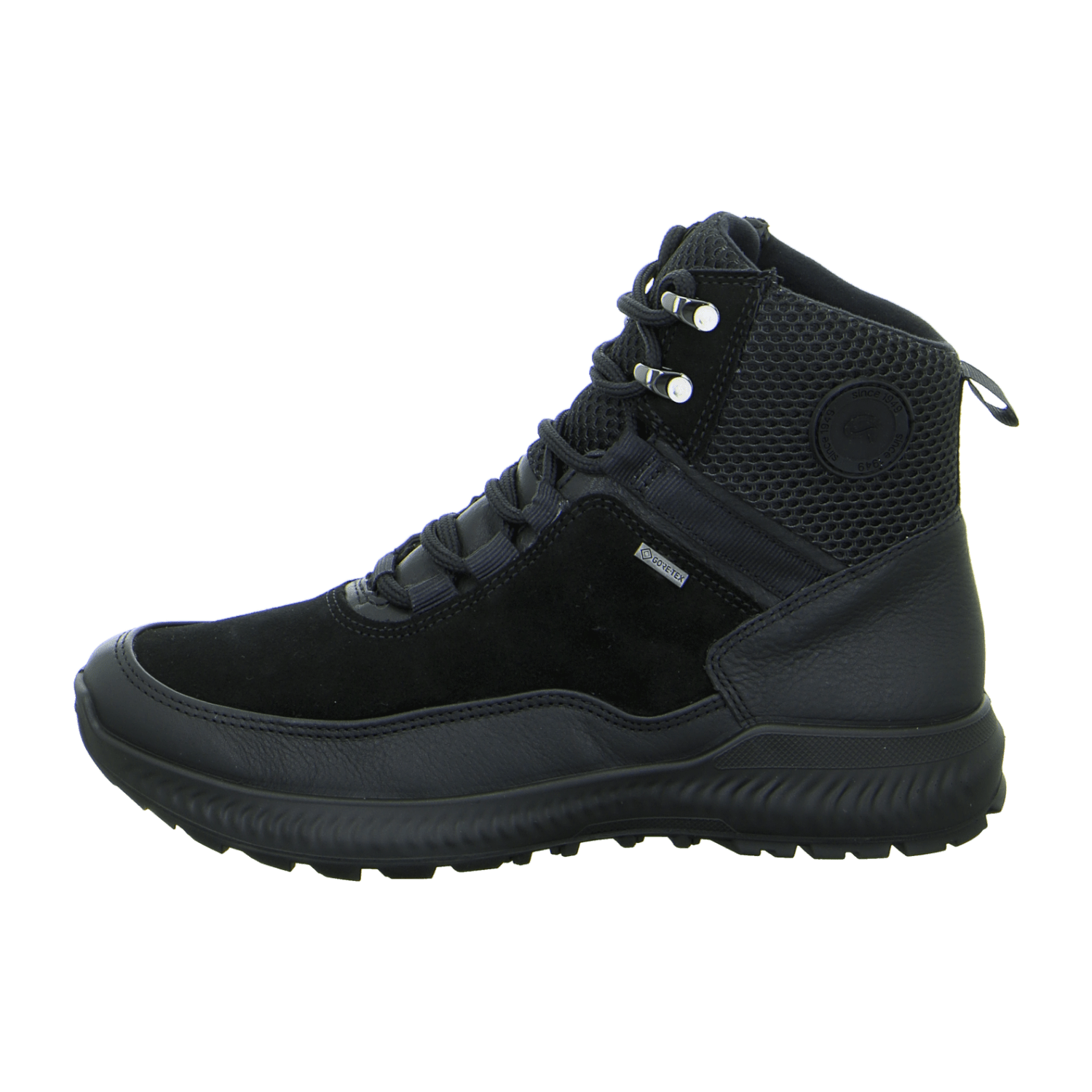 ARA Comfortable Women's Ankle Boots in Black Smooth Leather with Quick-Lace System and Fleece Lining Winter Boots