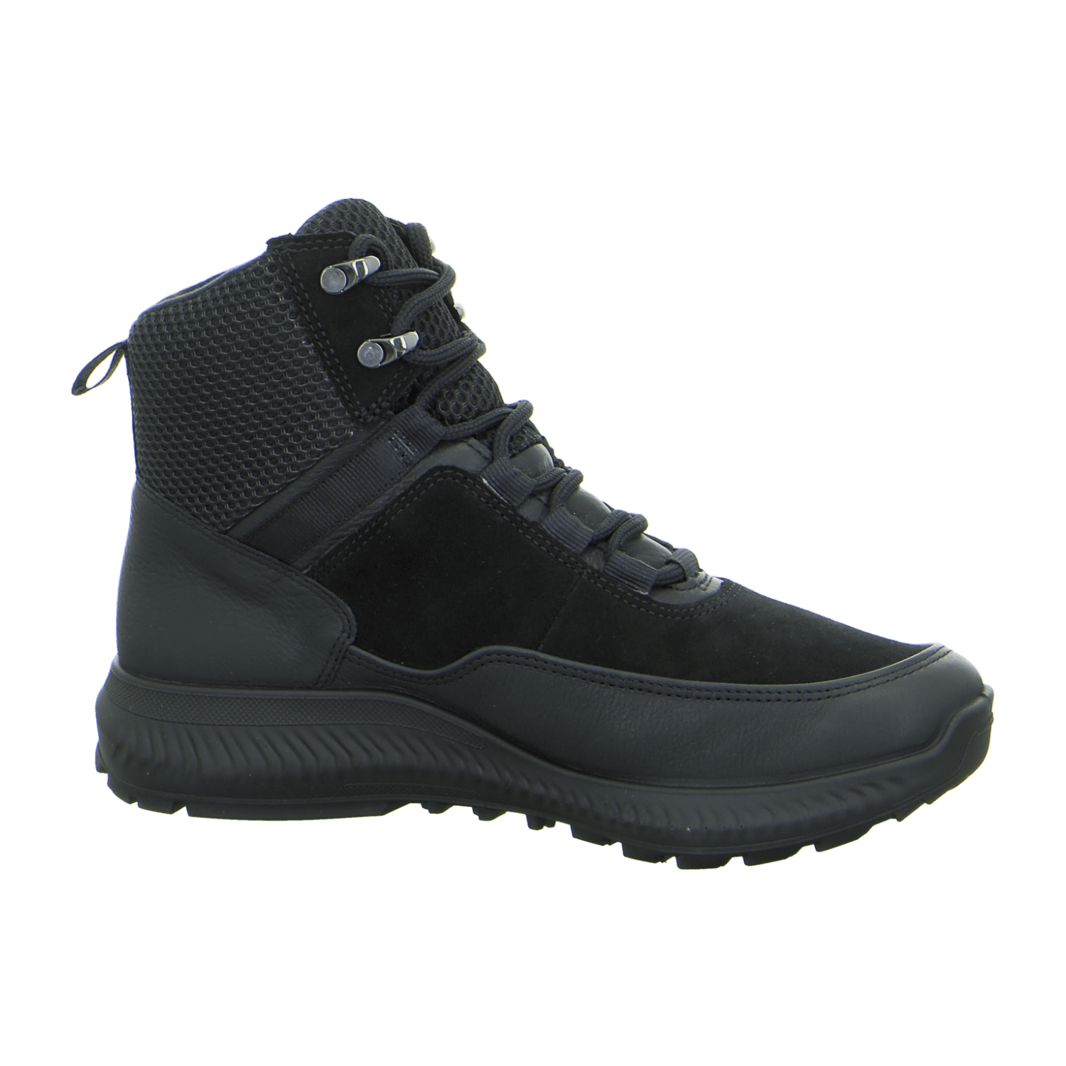 ARA Comfortable Women's Ankle Boots in Black Smooth Leather with Quick-Lace System and Fleece Lining Winter Boots