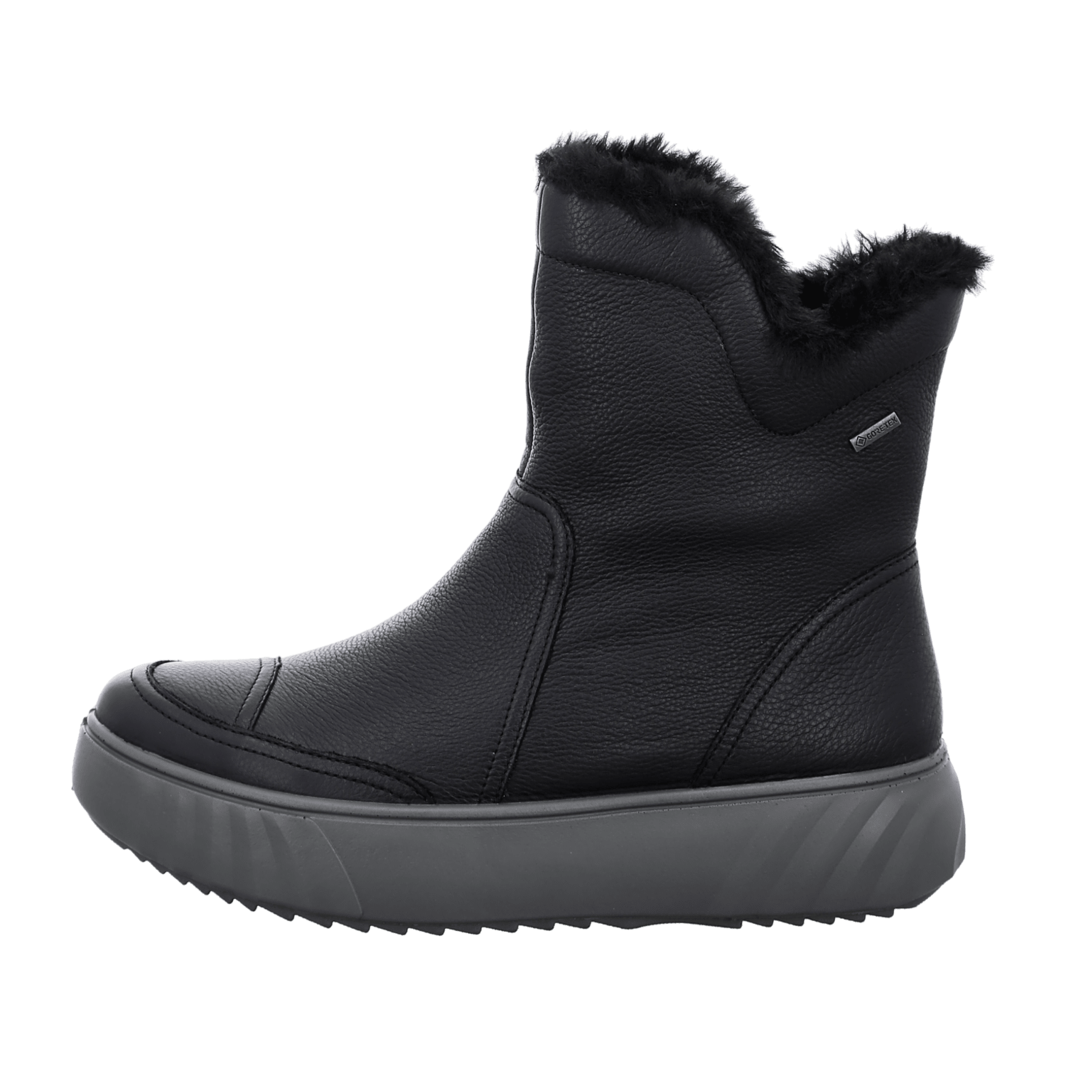 ARA Women's Modern Boots Black with Gore-Tex Lining and Warm Lining Round Toe