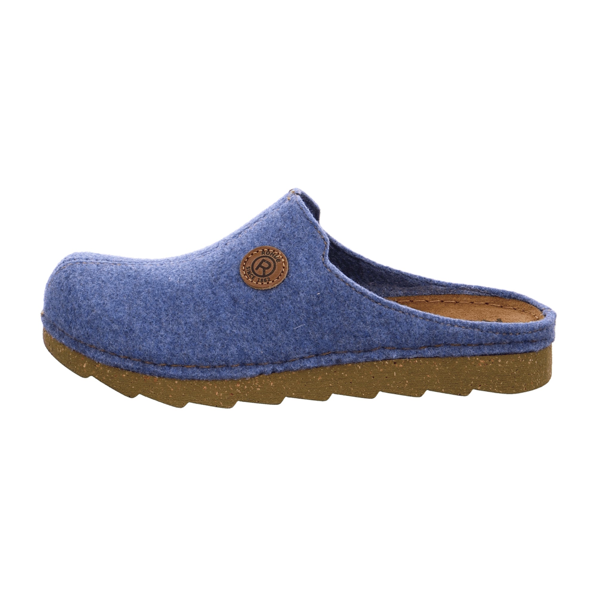 Rohde Foggia H Blue Men's Slippers Felt Upper Textile Lining Winter Shoes