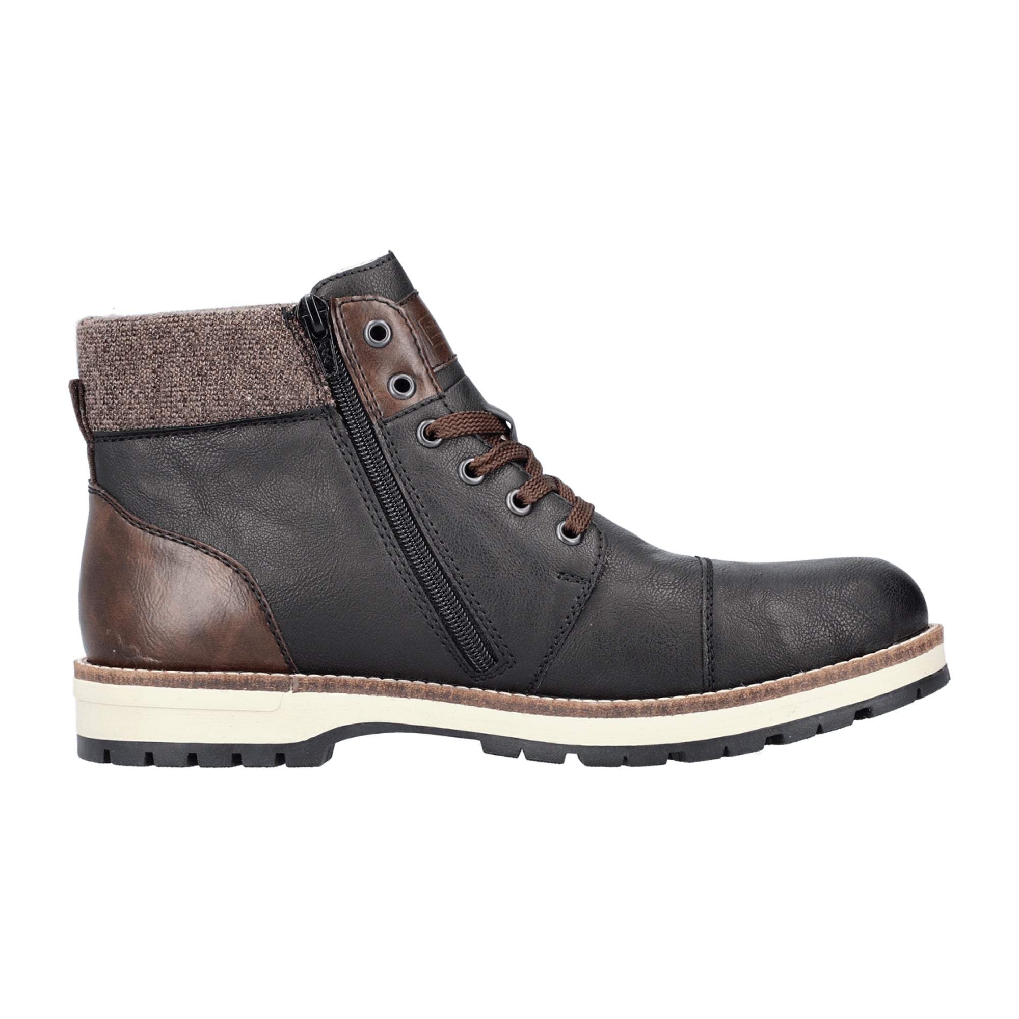 Rieker F3941-00 Mens Black Ankle Boots with Zip and RiekerTex Technology