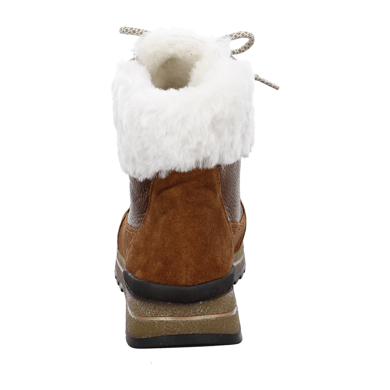 ARA Osaka Women's Winter Boots in Suede Leather, Lace-Up Boots with Warm Lining in Brown