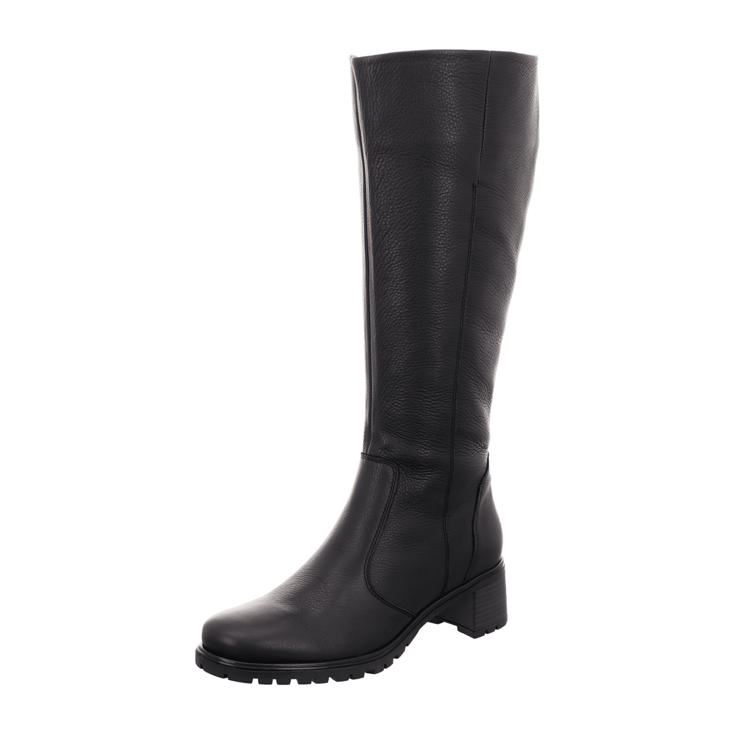 ARA Ronda-St Women's Boots in Black Smooth Leather with Zipper and Winter Lining