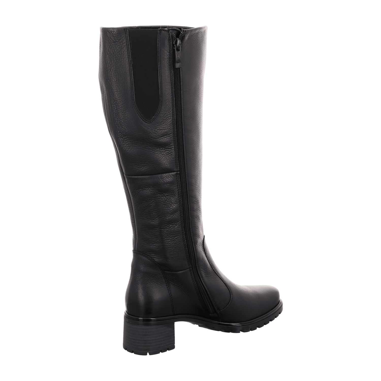 ARA Ronda-St Women's Boots in Black Smooth Leather with Zipper and Winter Lining