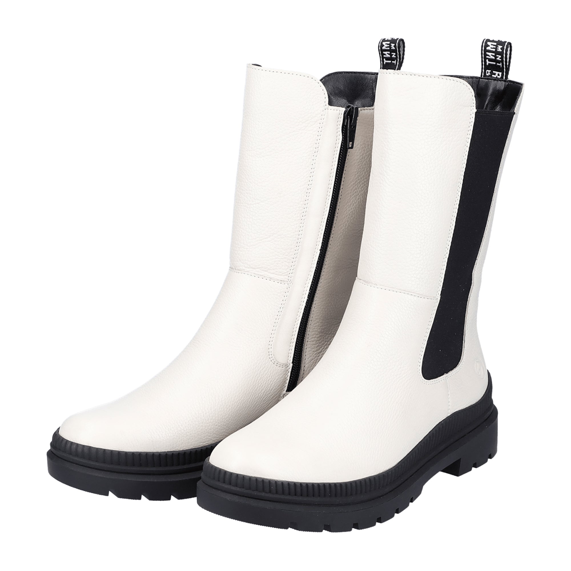 Remonte Mason Women's White Chelsea Boots with Warm Lining and Easy Fit