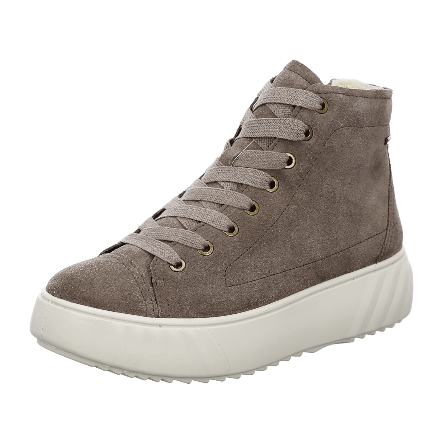 ARA Monaco-St Women's Ankle Boot in Brown Suede with Zipper Classic Round Toe