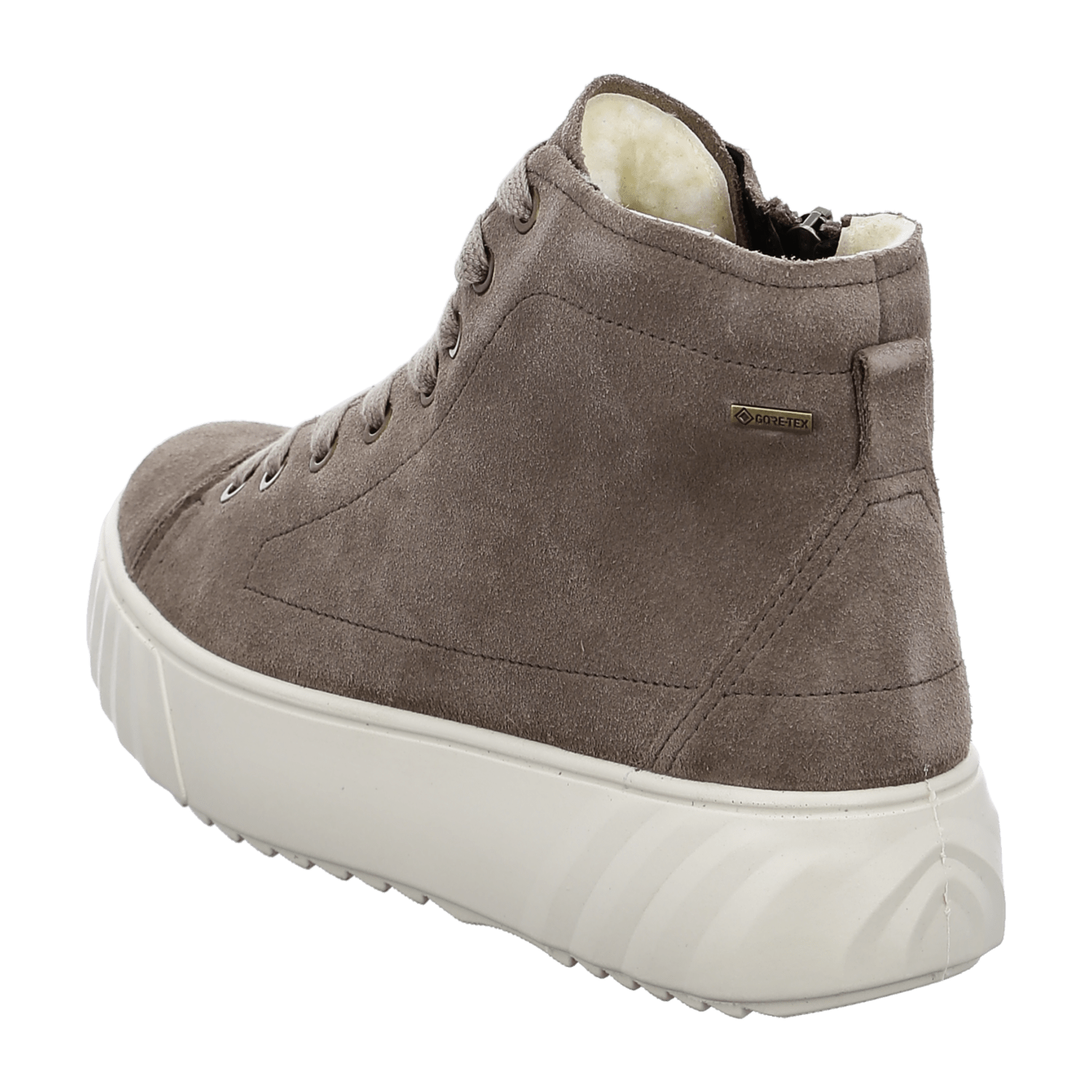 ARA Monaco-St Women's Ankle Boot in Brown Suede with Zipper Classic Round Toe