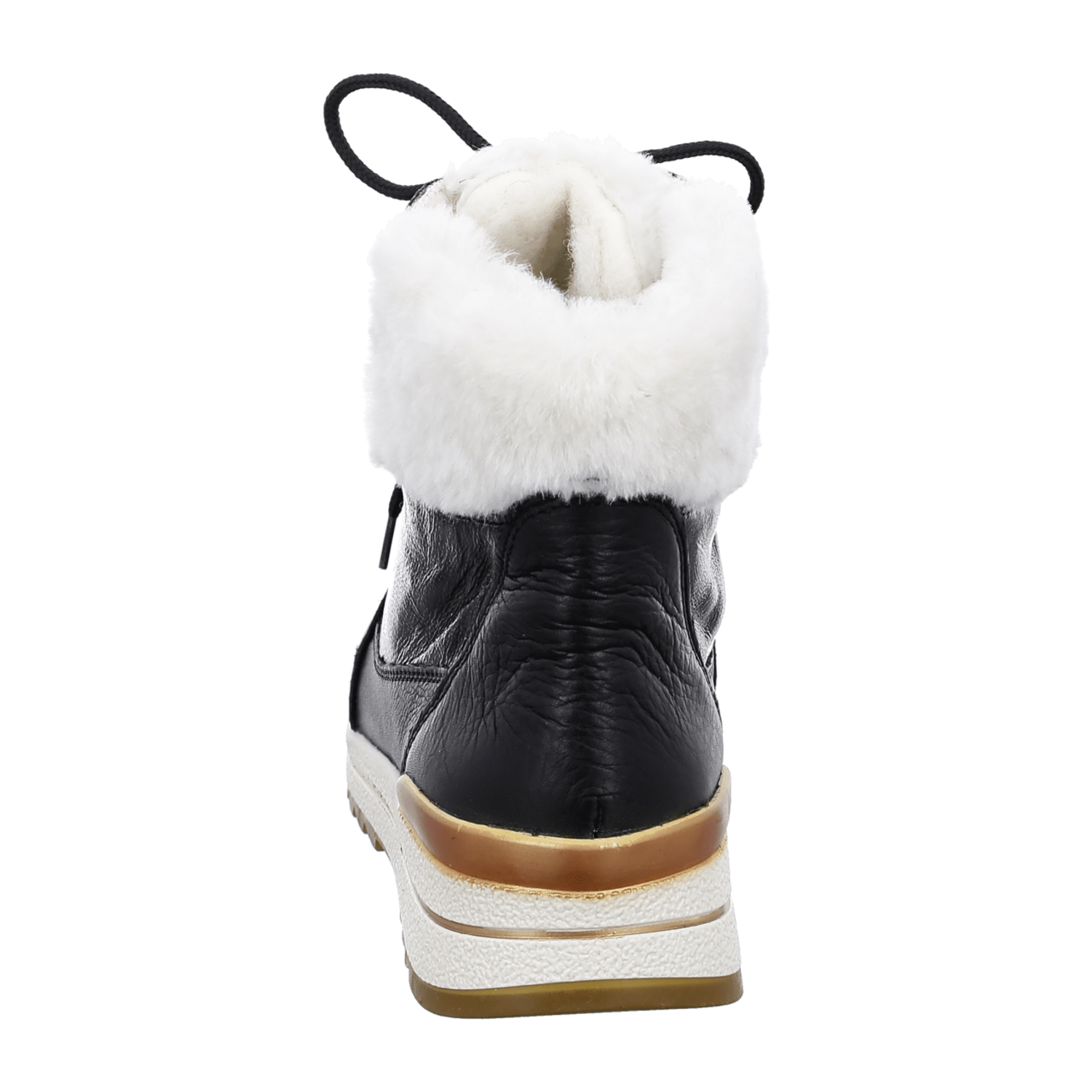 ARA Osaka Women's Winter Boots in Smooth Leather with Lacing and Warm Lining Black
