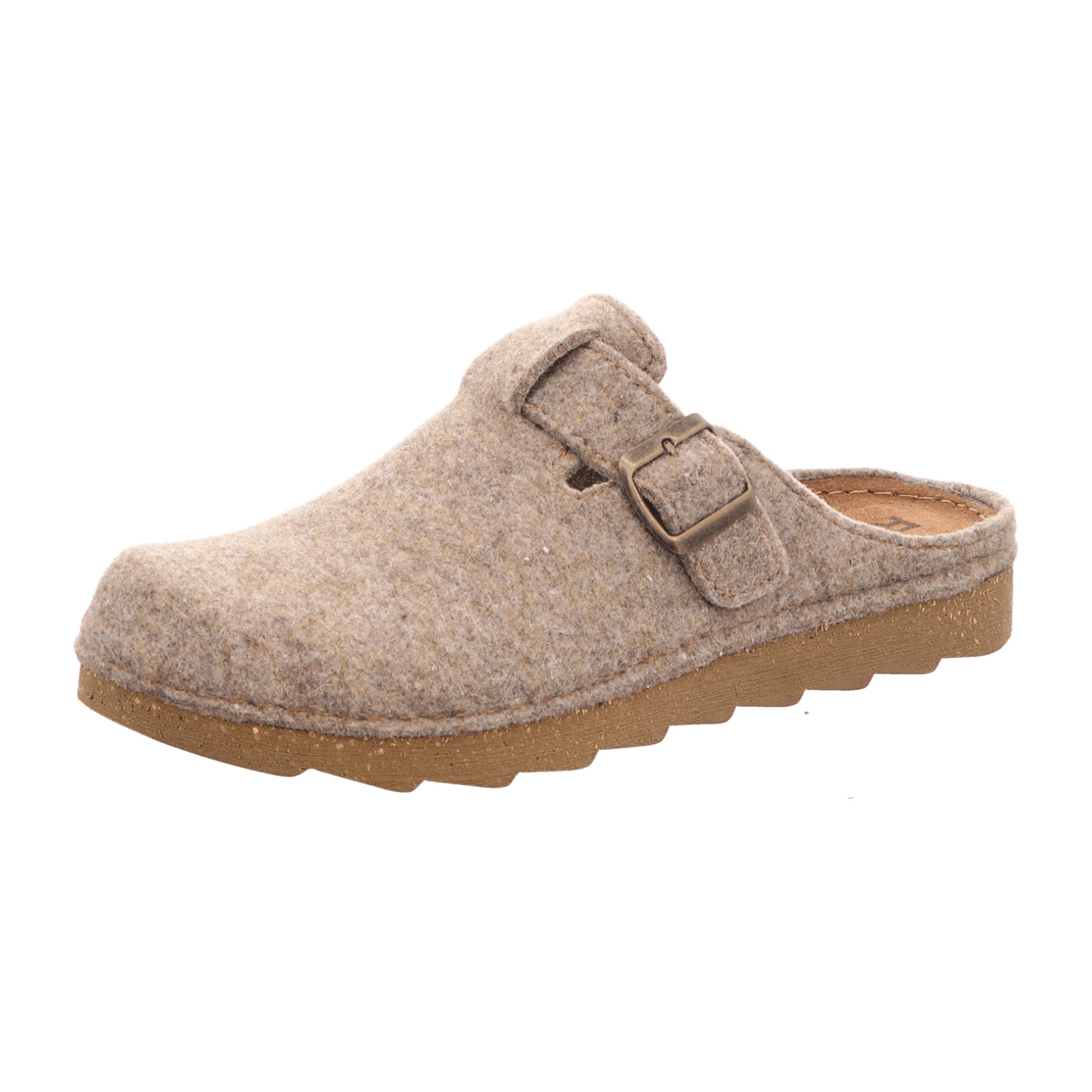 Rohde Men's Beige House Slippers with Velcro Closure for Fall/Winter